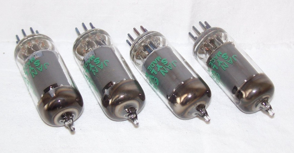 Lot (4) NOS Sylvania 6AU6WB radio tubes,original boxes,tested great!,6AU6A,6AU6