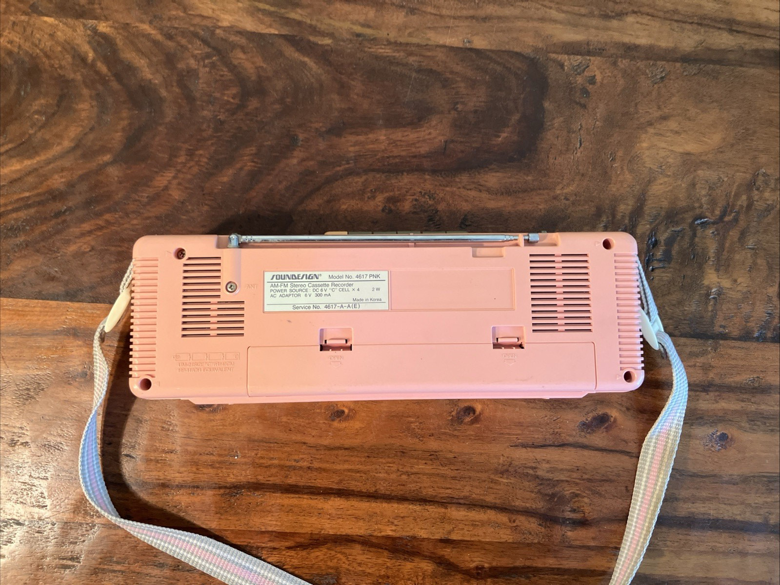 1980s Color Tunes Sound Design Pink 4617 Radio Cassette Boombox
