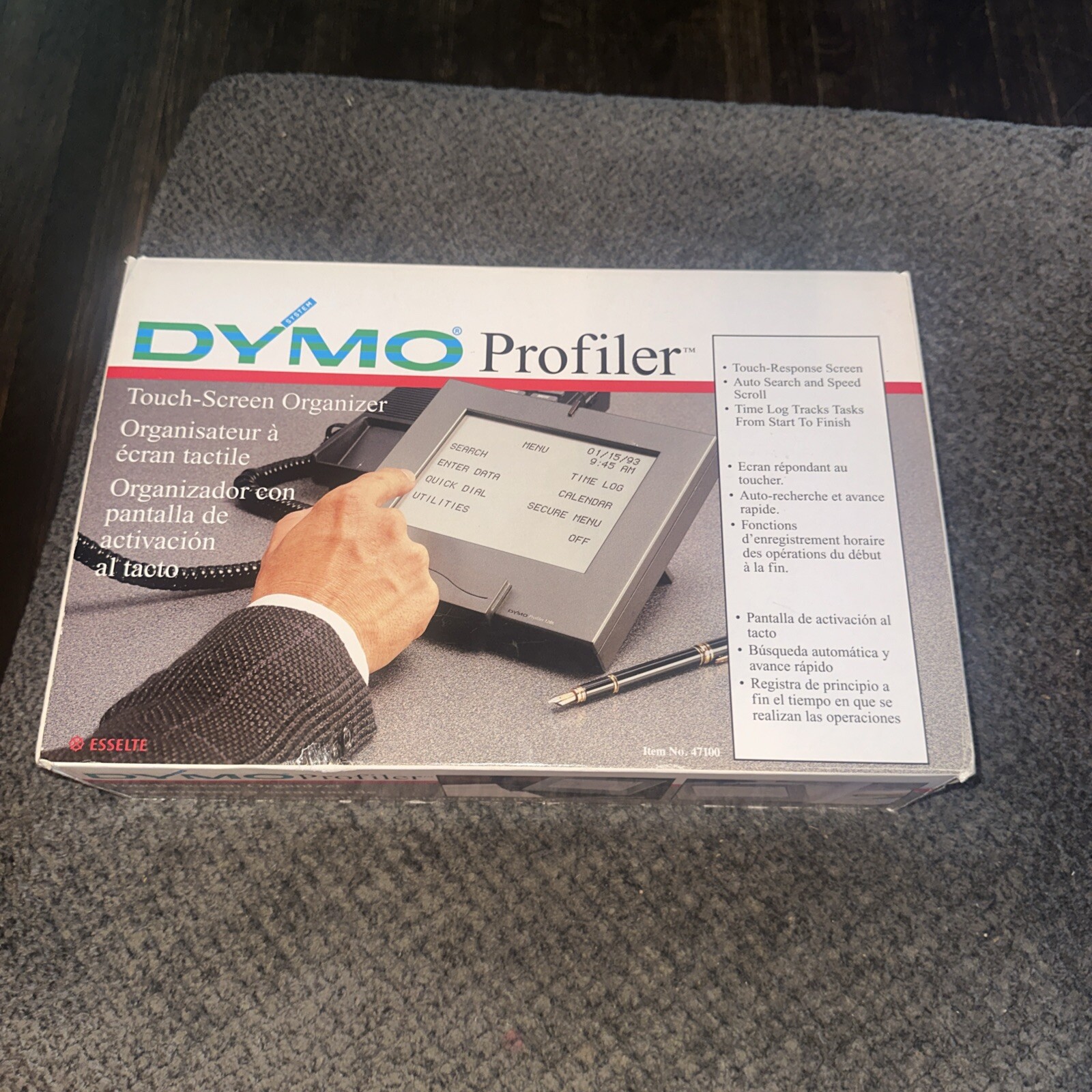 Vintage 90s Dymo Profiler Touch Screen Organizer 47100 HTF Works!