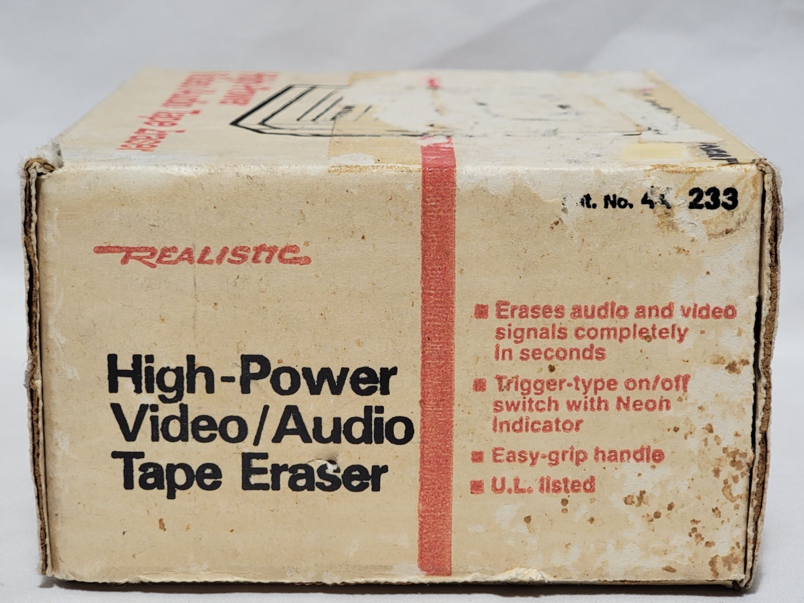 Radio Shack Realistic High-Power Video / Audio Tape Eraser # 44-233 vhs cassette