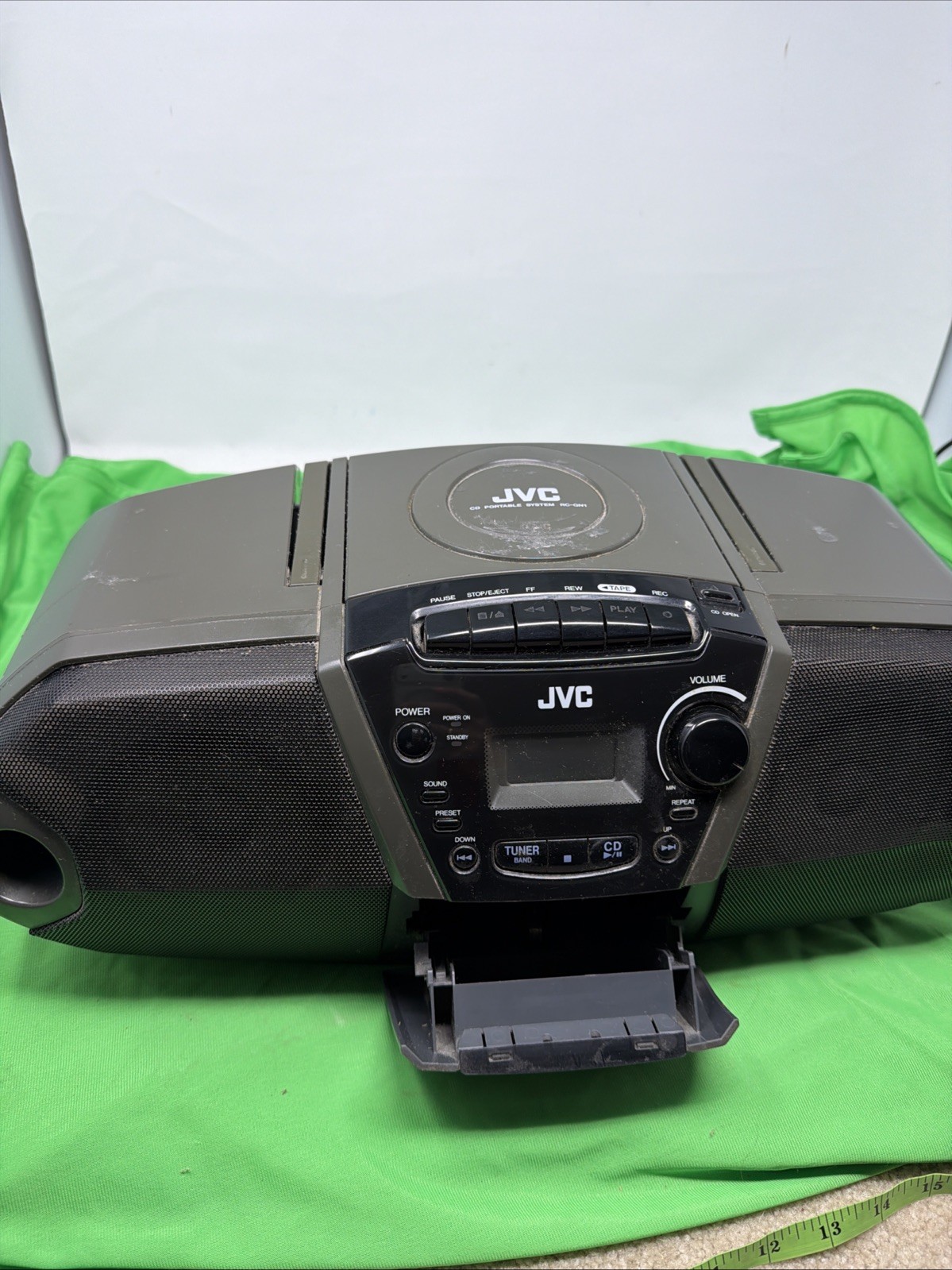 JVC Vintage Boombox RC-QN1BK AM/FM, CD, Cassette Tape Tested and Working