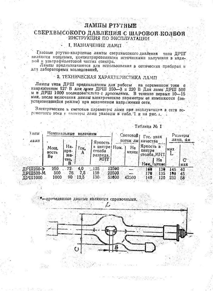 DRSh-500M ДРШ-500М soviet Mercury Quartz Gas Discharge Arc Tube 500W