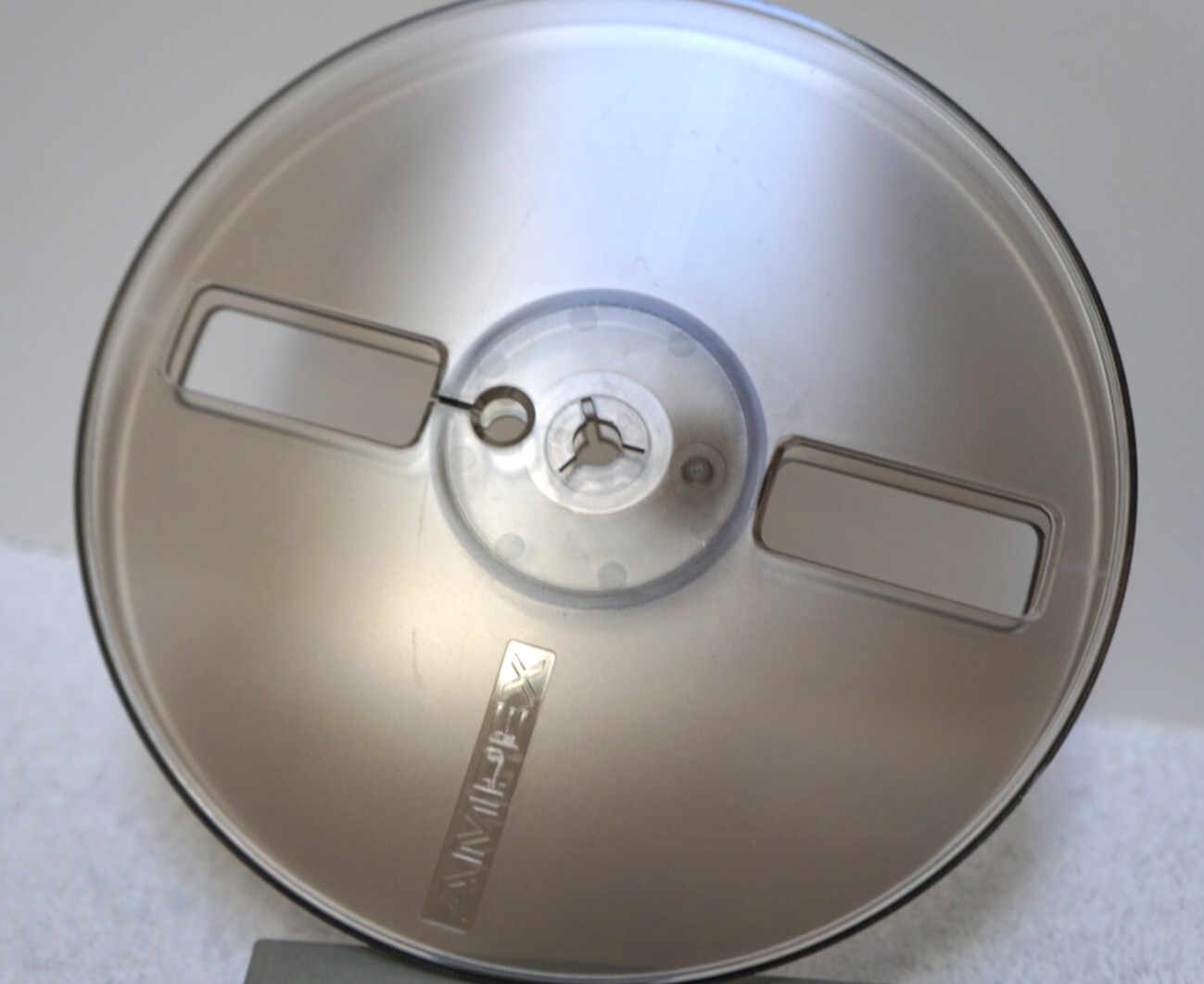 7″ inch AMPEX 631 EMPTY TAKE-UP reel to reel + box for 4-track 3.75 ips 7.5 ips