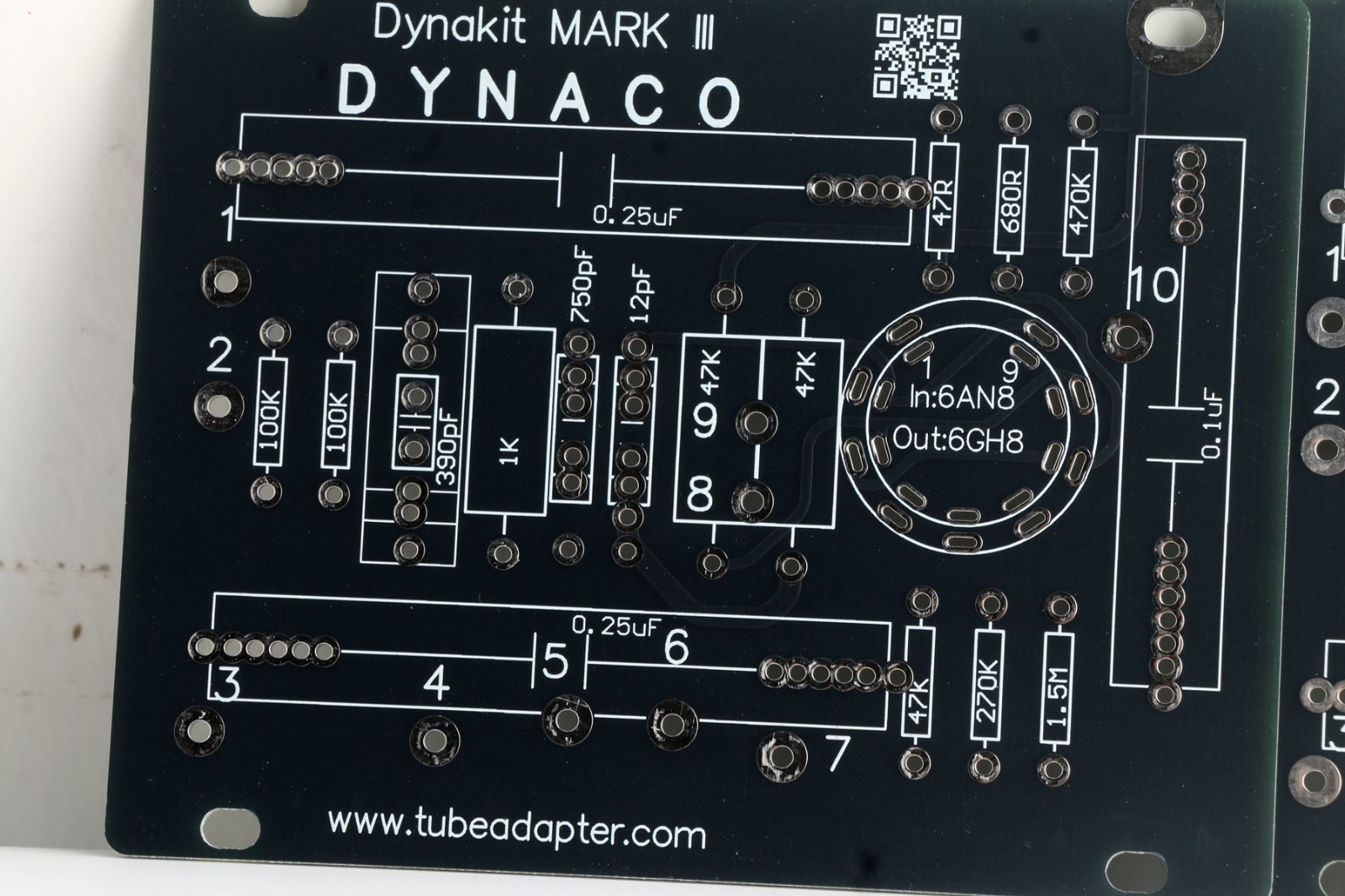 Pair 2pcs Dynaco Mark III mk3 6AN8 driver bare DIY board