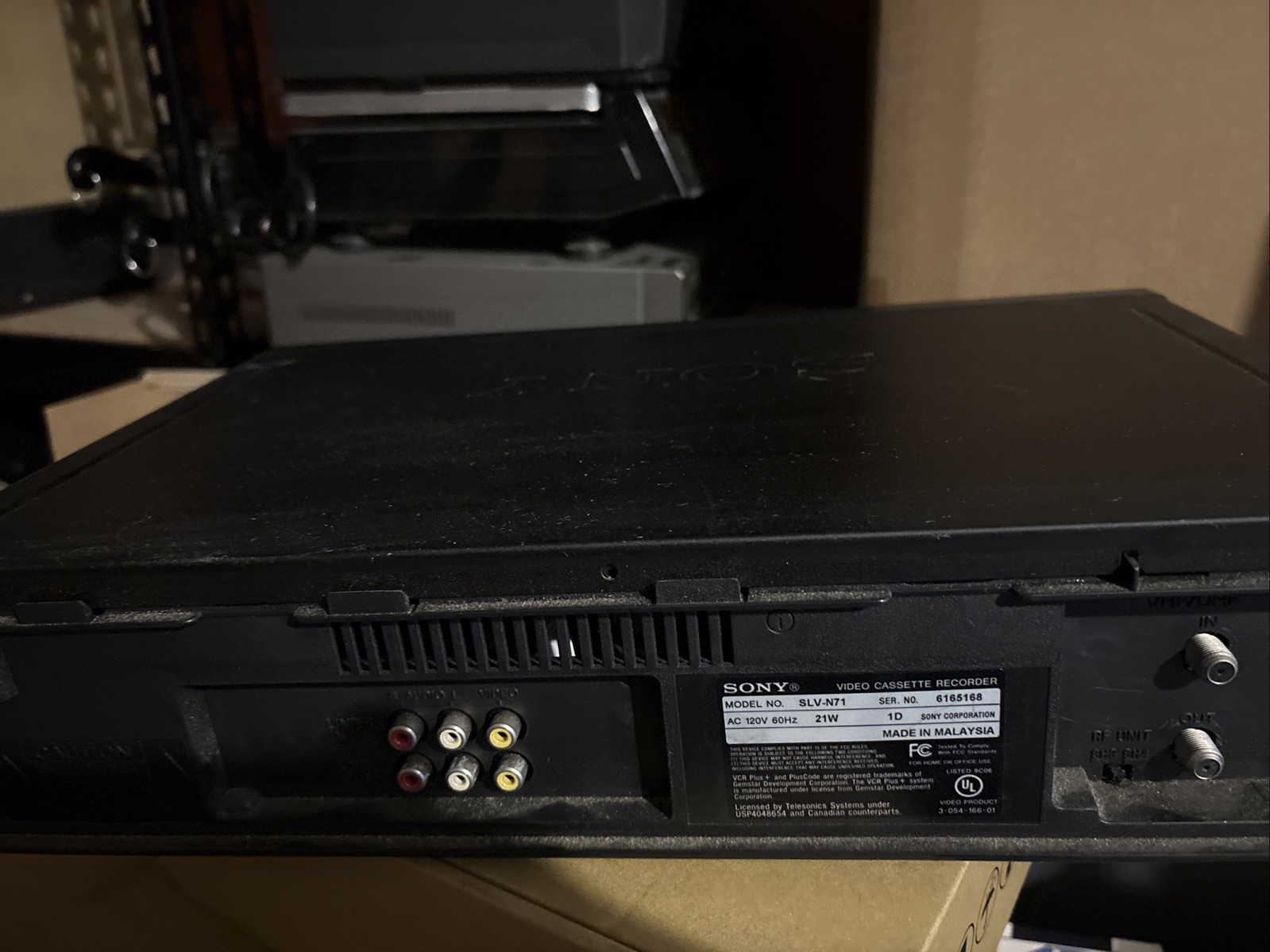 Sony SLV-N71 Hi-Fi Stereo VHS VCR 4 Head Tested Working – No Remote