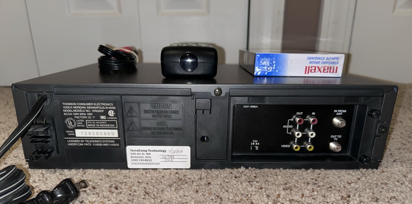 RCA Home Theater VCR 4 Head Hi-Fi VCR Plus+ #VR628HF Tested Excellent Working