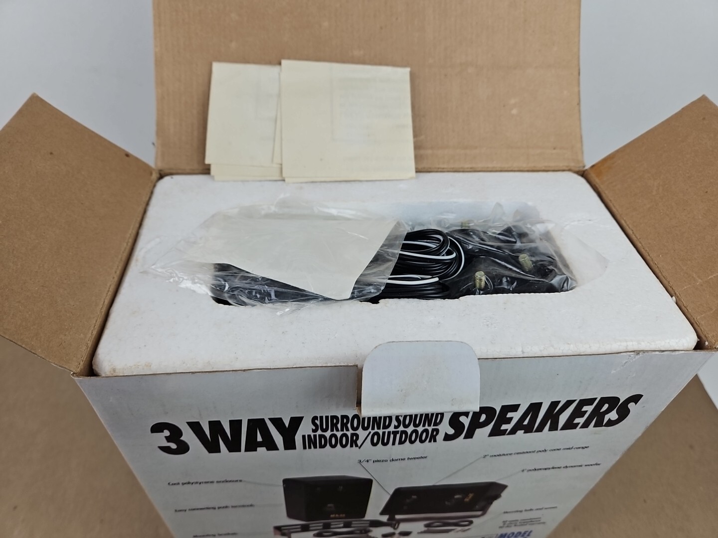 KLH 3 Way Surround Sound Indoor/Outdoor Speakers 403A NEW Open Box