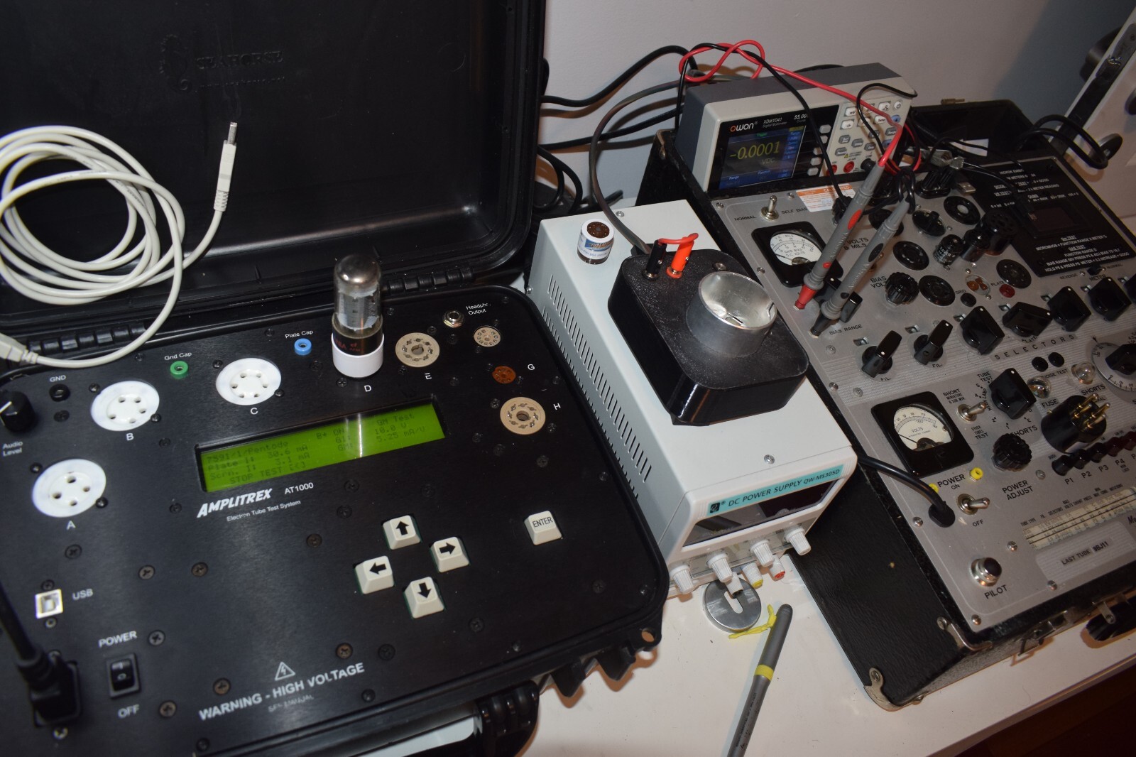 Amplitrex Tube Testing Service – Tests for QTY 2 TUBES TYPE VT-4-C , 211 , 845