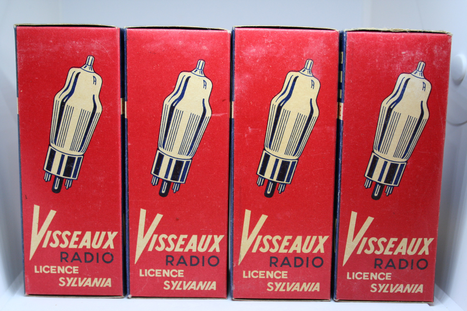 EL3N TUBE QUAD NOS NIB AMPLIFIER MATCHED QUARTET FRANCE VISSEAUX P8A STEREO ARMY