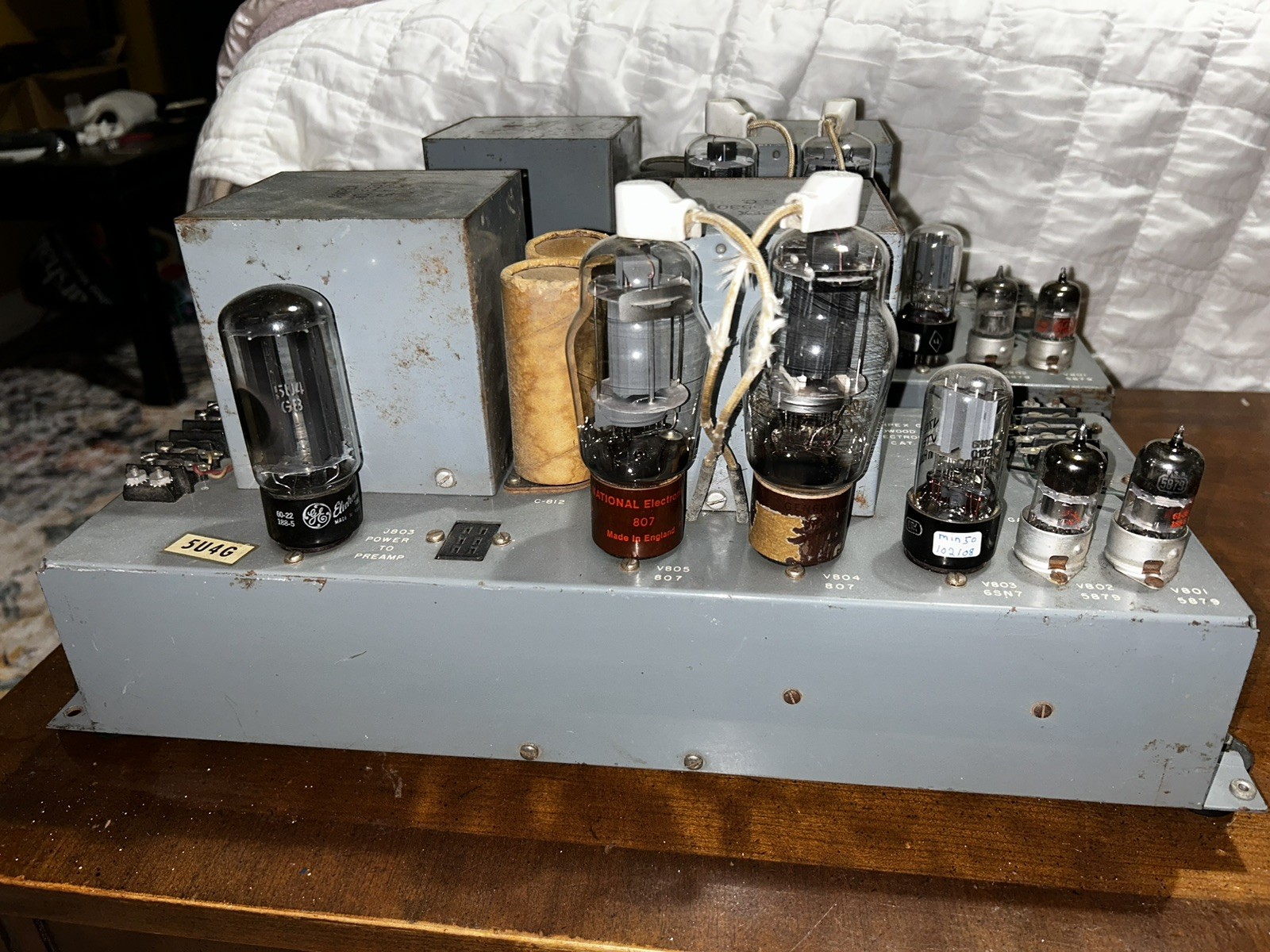 Rare 2x Ampex 6516 Tube Amplifier Pair 6516r2 6530 6531 807 6sn7 5u4g 5879 Nice