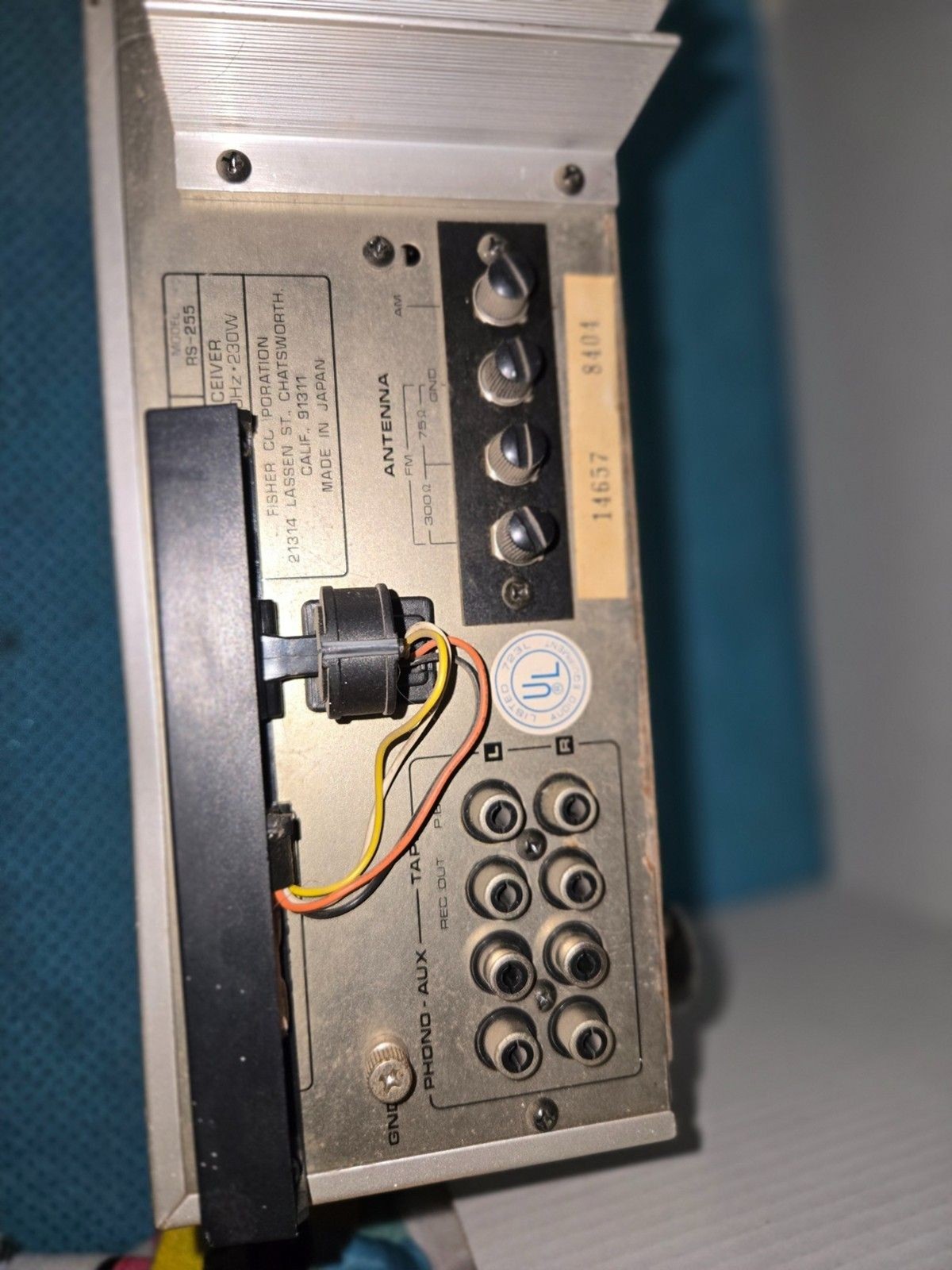 Fisher Stereo Synthesizer Receiver, Model RS-255, Made In JAPAN, AM/FM, Vintage