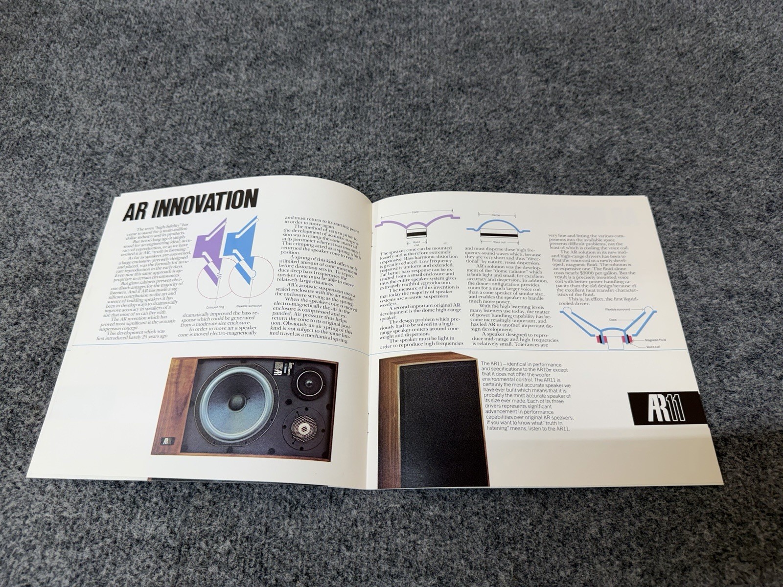 ⭐️Original 1977 Acoustic Research Speaker Dealer Brochure Lineup AR10 Thru AR18