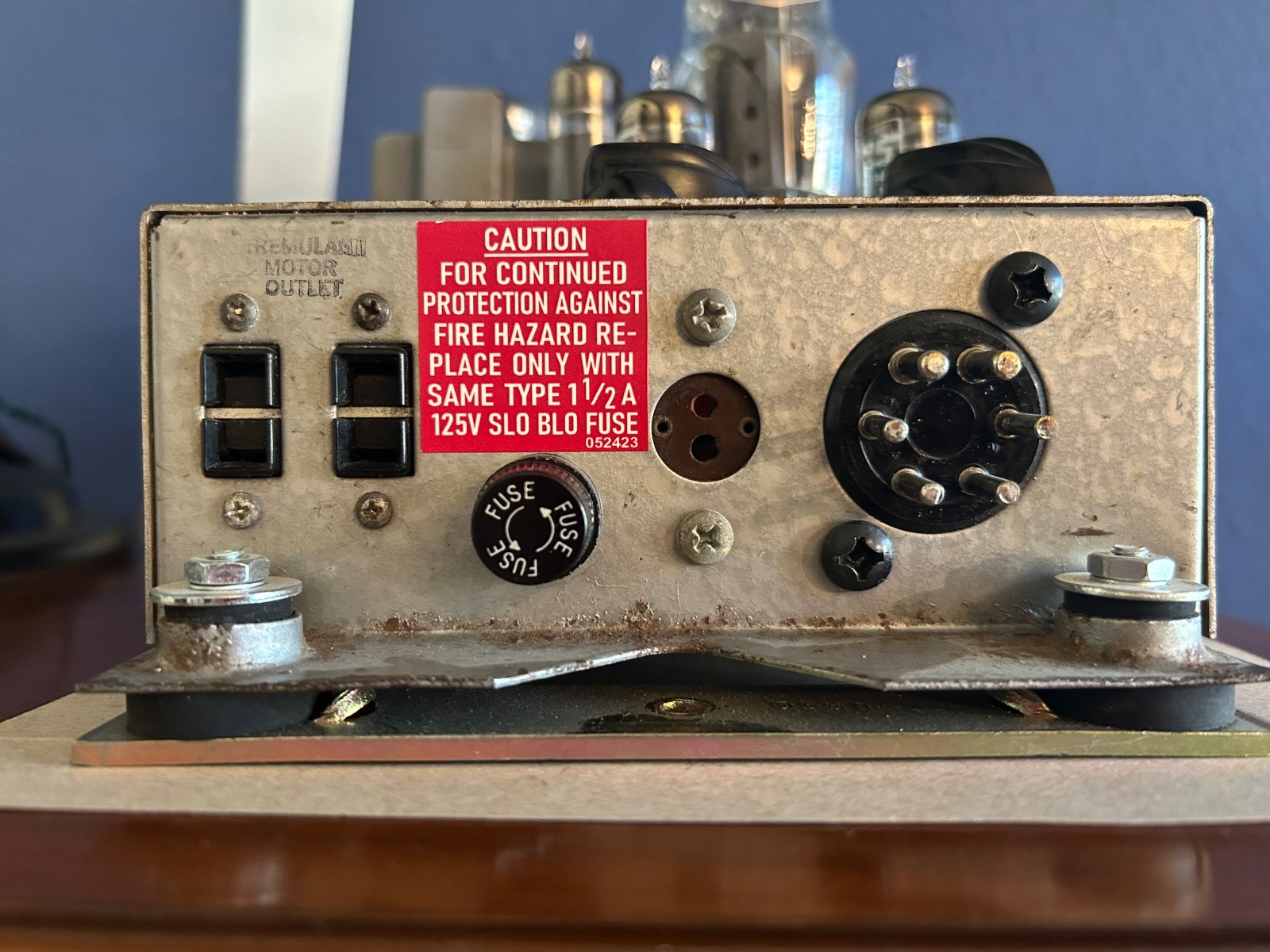 4 x Leslie Speaker amp labels (motors and fuse) for type 122, 147 and 251 amps