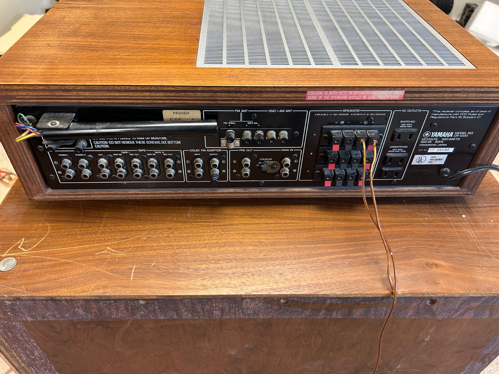 Vintage Yamaha CR-1020 AM/FM Natural Sound Stereo Receiver Very Clean Unit Nice