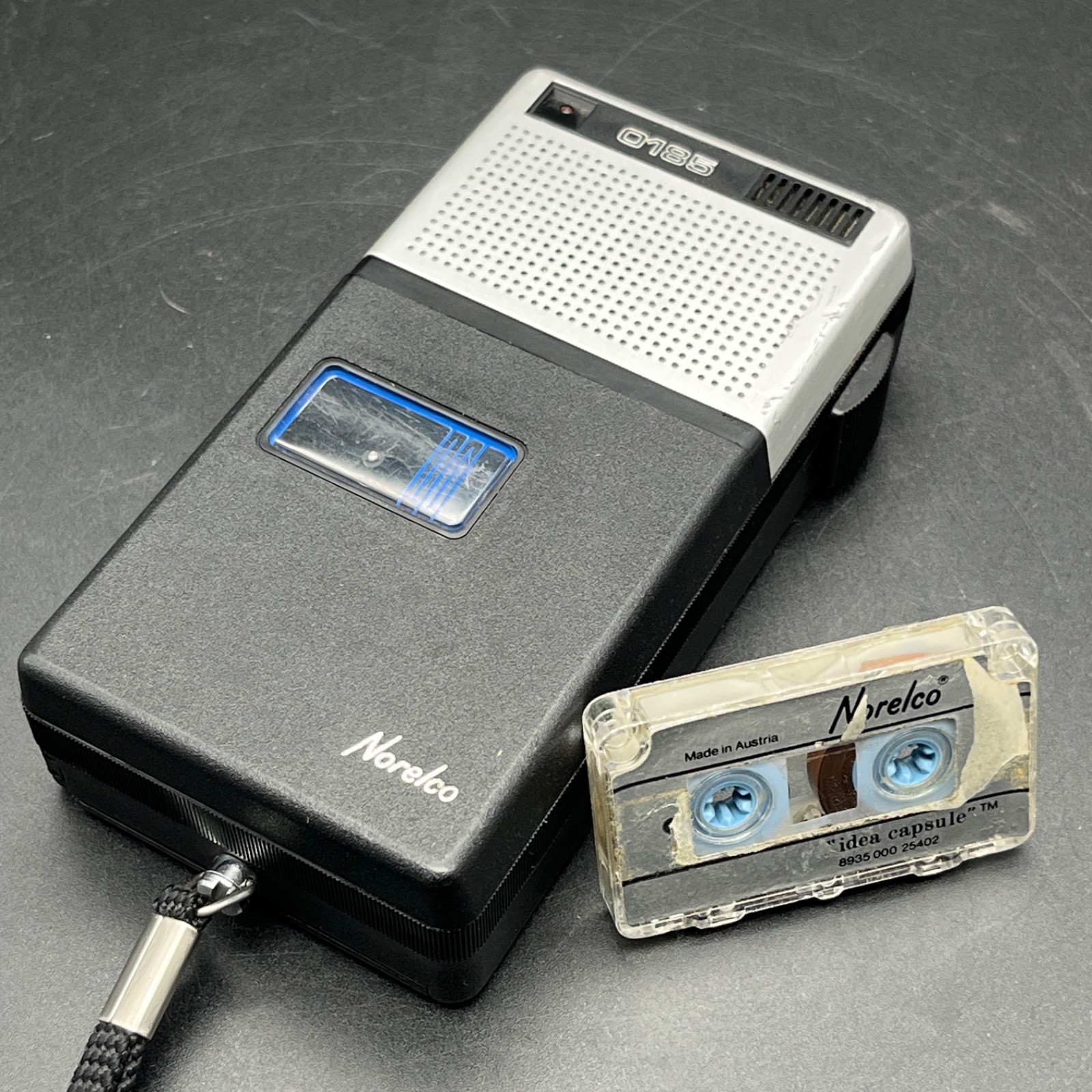Norelco Vintage 80s Mini Cassette Tape Recorder 0185 Retro Tech Austria