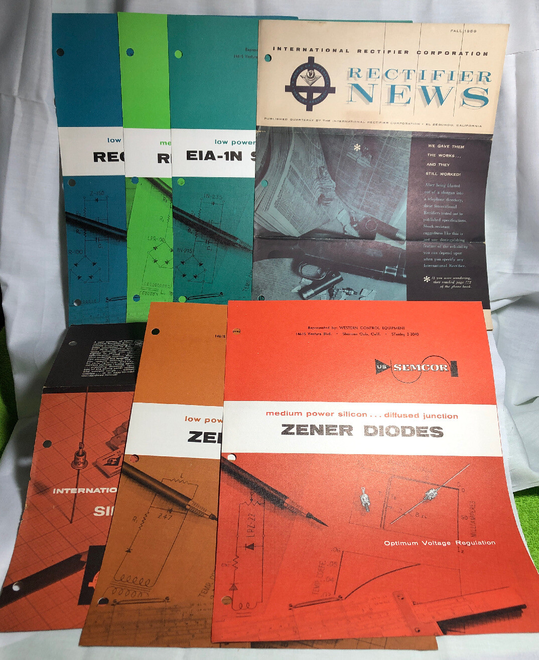 Diode And Rectifier Data Sheets Late 1950’s