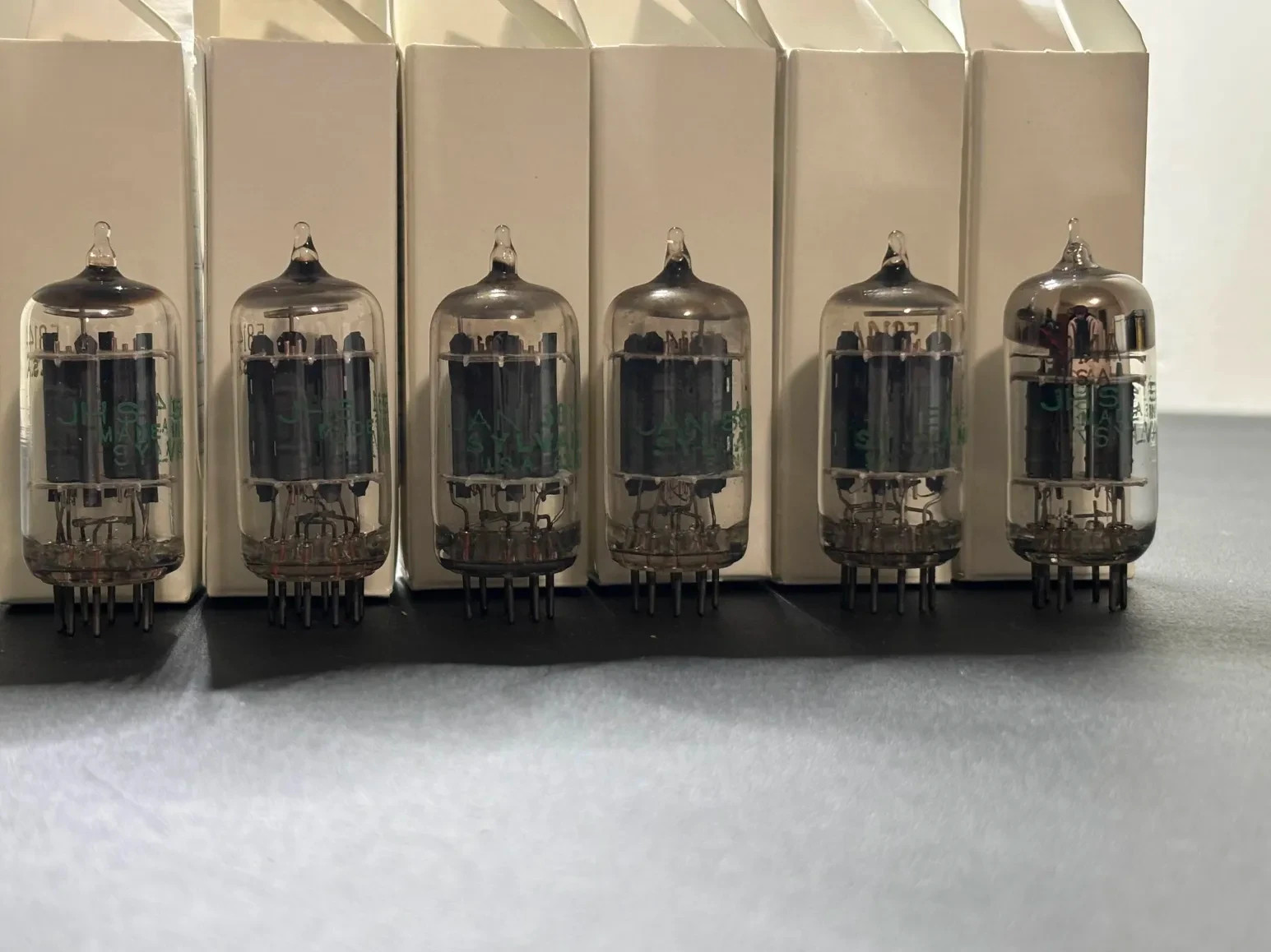 Lot of 6 Sylvania 5814A Tubes Tested NOS Quality Vintage Vacuum Tubes