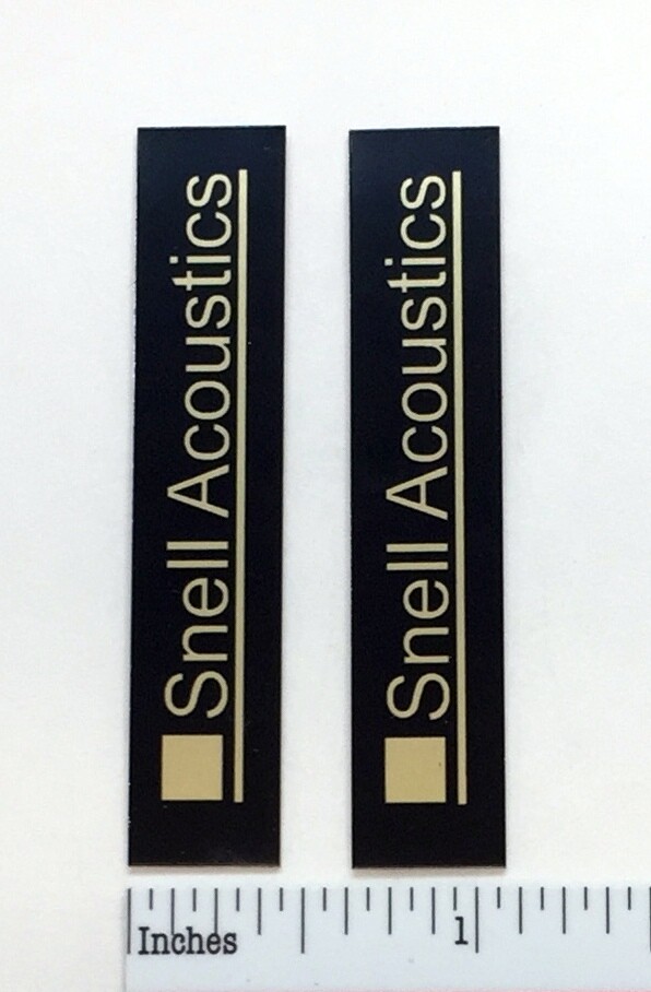 Snell Acoustics Speaker Grill Badge Logo Custom Made Aluminum