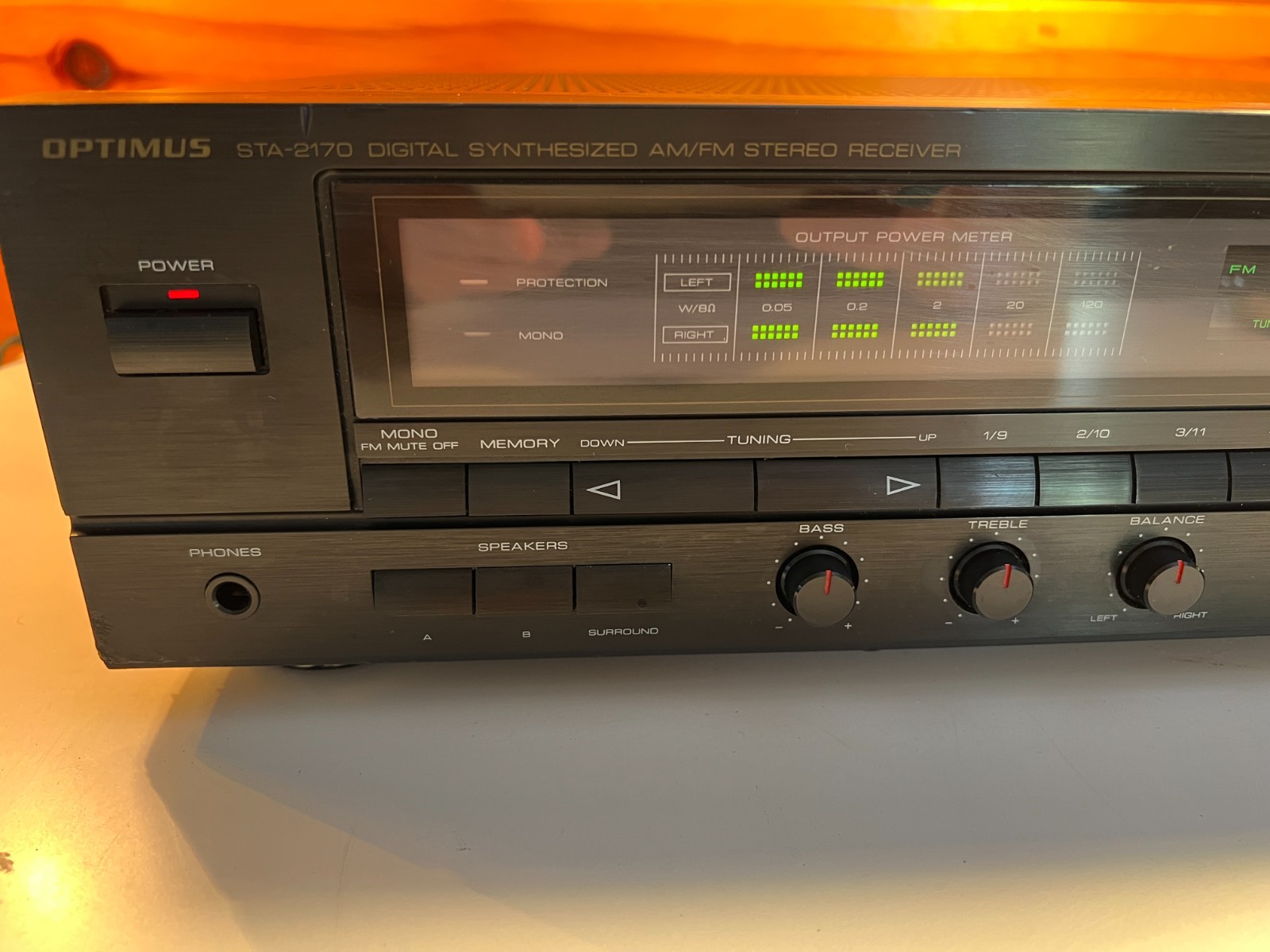 Vintage 1980s 80s Optimus STA-2170 Synthesized 100W Stereo Receiver PHONO TESTED
