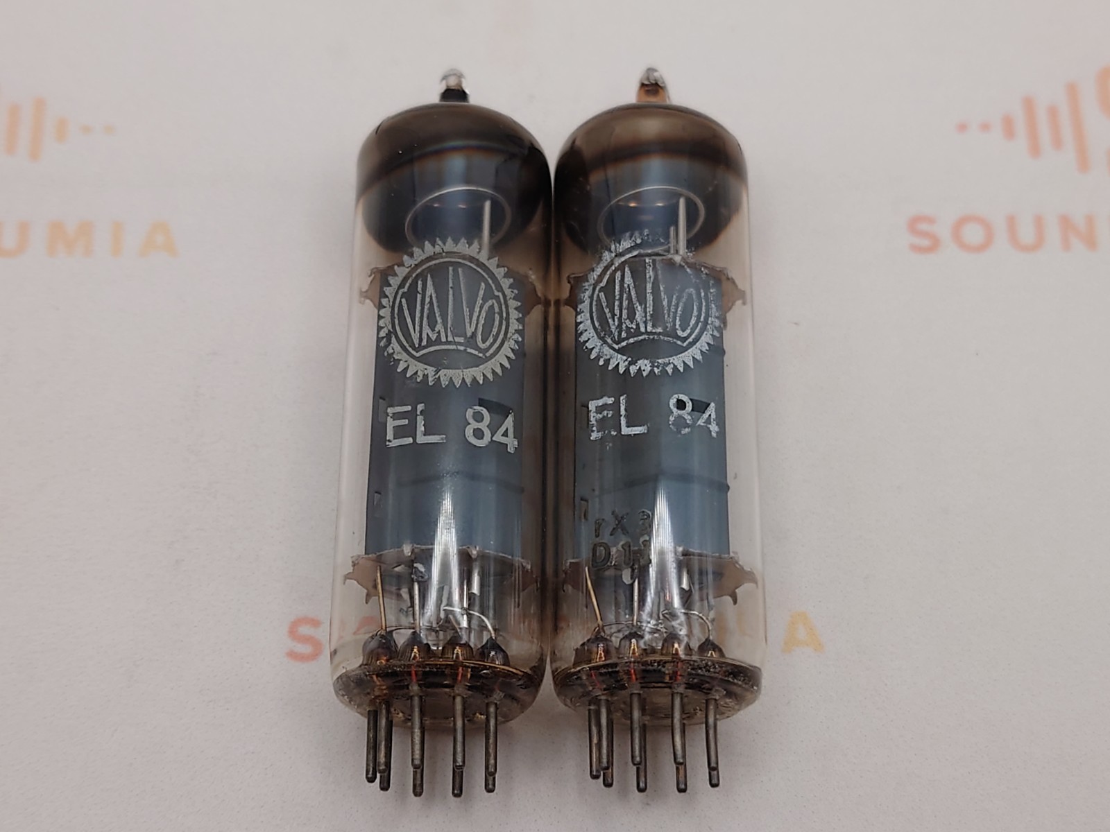 Valvo EL84 6BQ5 O-getter Matched Pair – Hamburg 1961 rX3 – Near NOS