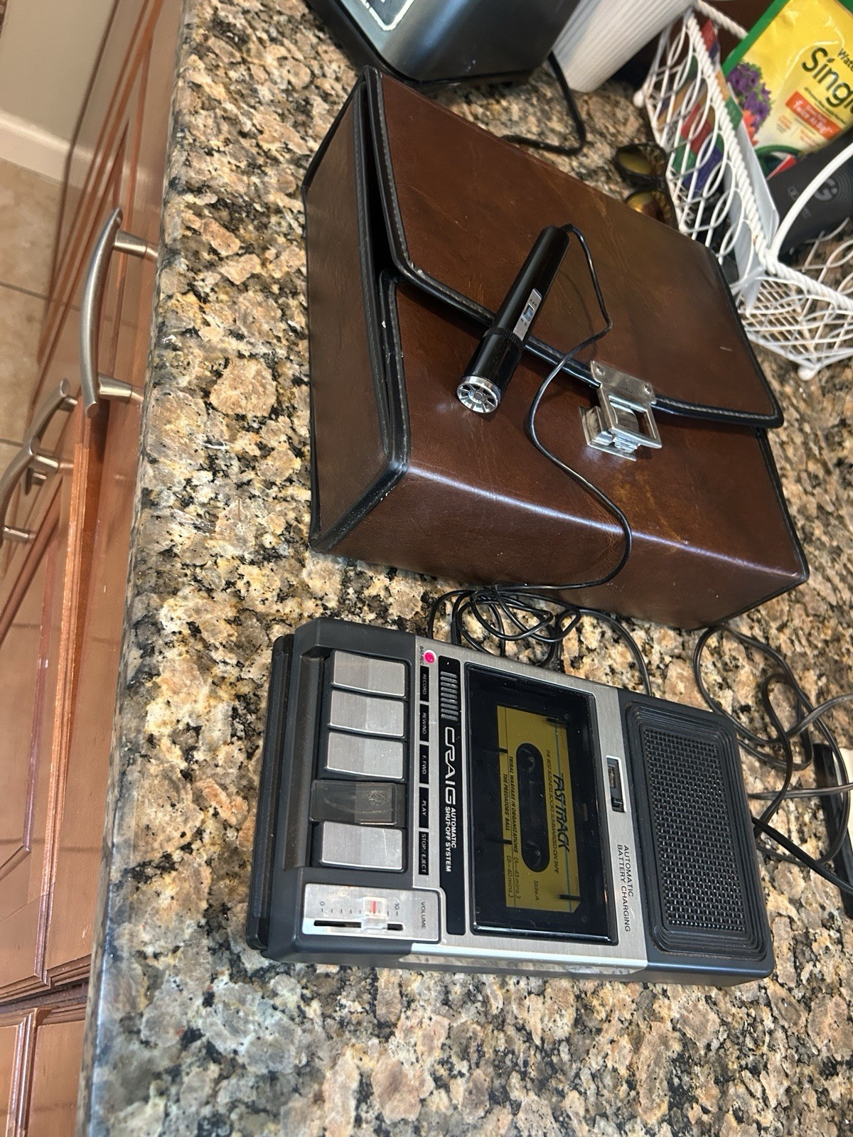Vintage Craig Cassette Tape Recorder Player W Microphone & Case Tested VIDEO