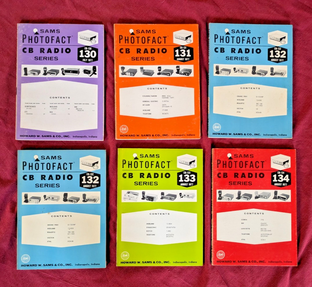 Howard W Sams Photofact CB Radio Series Manuals Lot CB-130 131 132 132 133 134 1