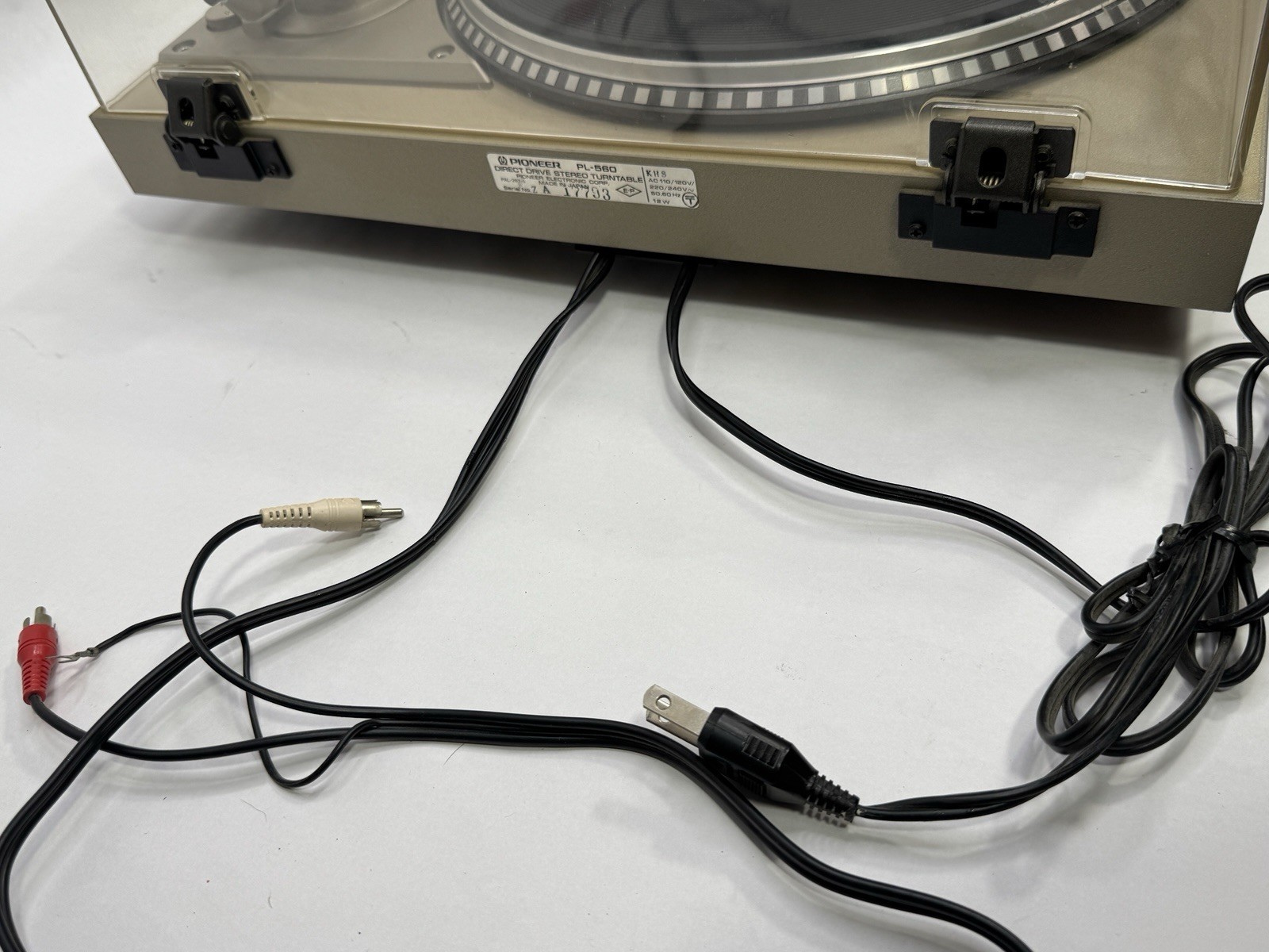 Pioneer PL-560 Quartz PLL Full Automatic Direct Drive Turntable Tested Works
