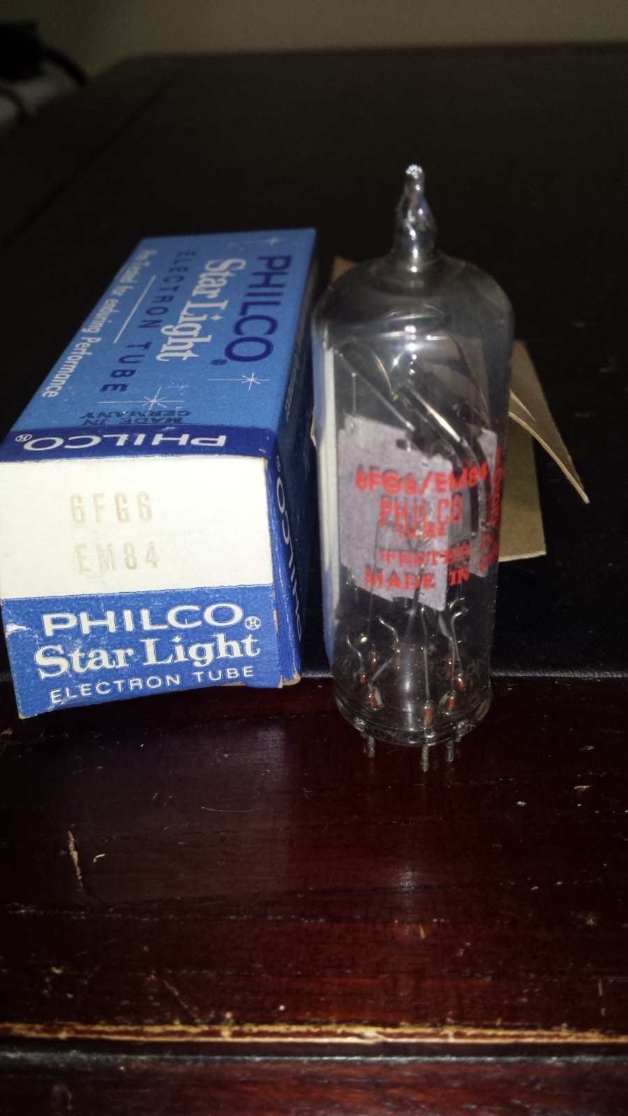 ⭐NEW NOS GERMANY PHILCO PHILLIPS EM84 6FG6 Magic Eye Tuning TUBE TV-7 TESTED