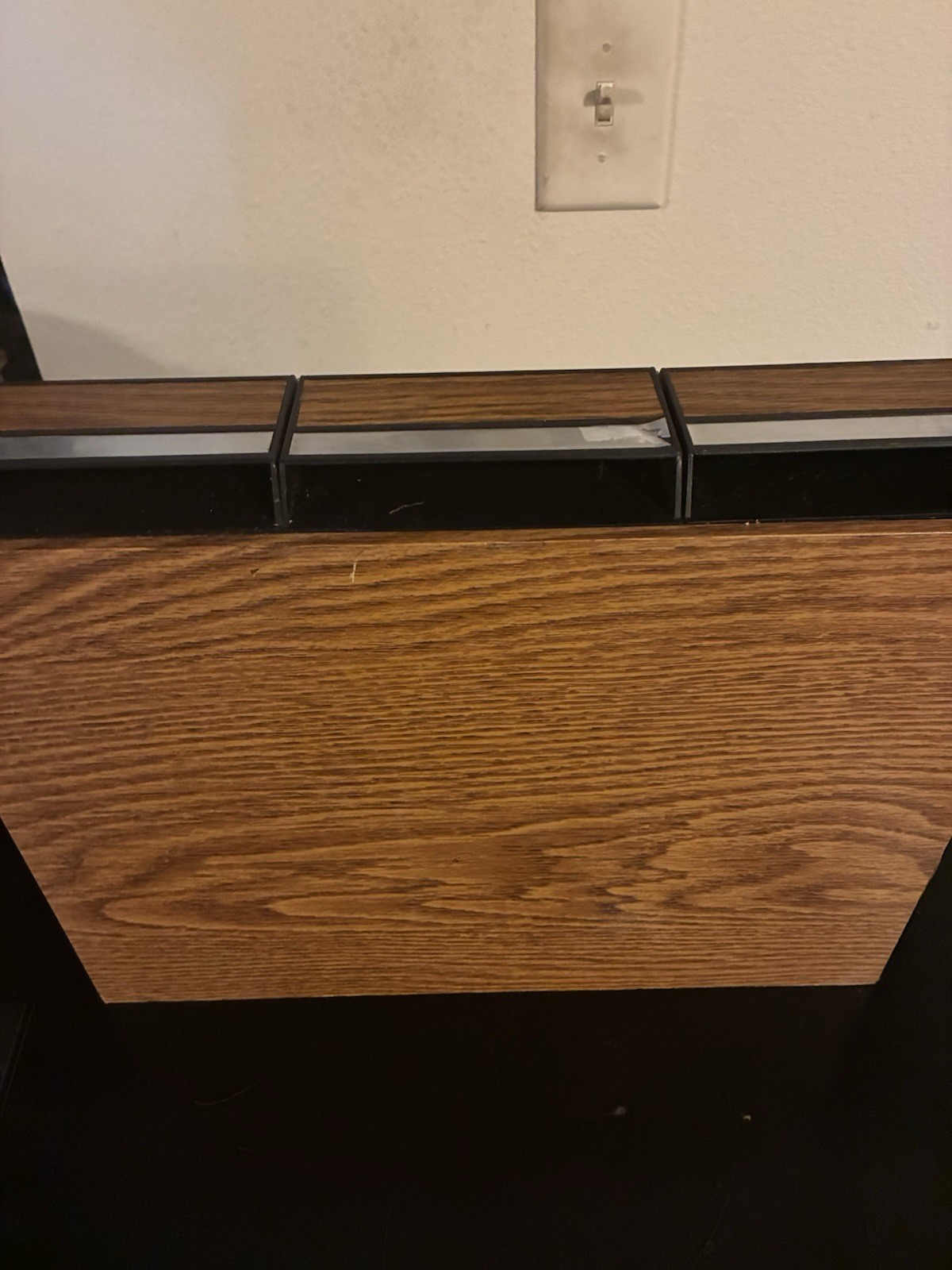Vintage Audio Cassette Storage Holder Wood Look 3 Drawer Cabinet Holds 42