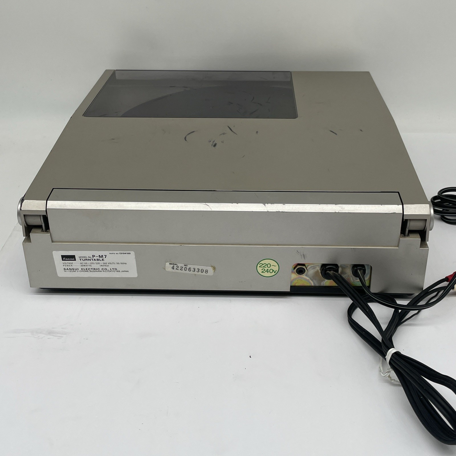 Vintage Sansui P-M7 Turntable Fully Automatic Quartz DD Linear Tracking *WORKING