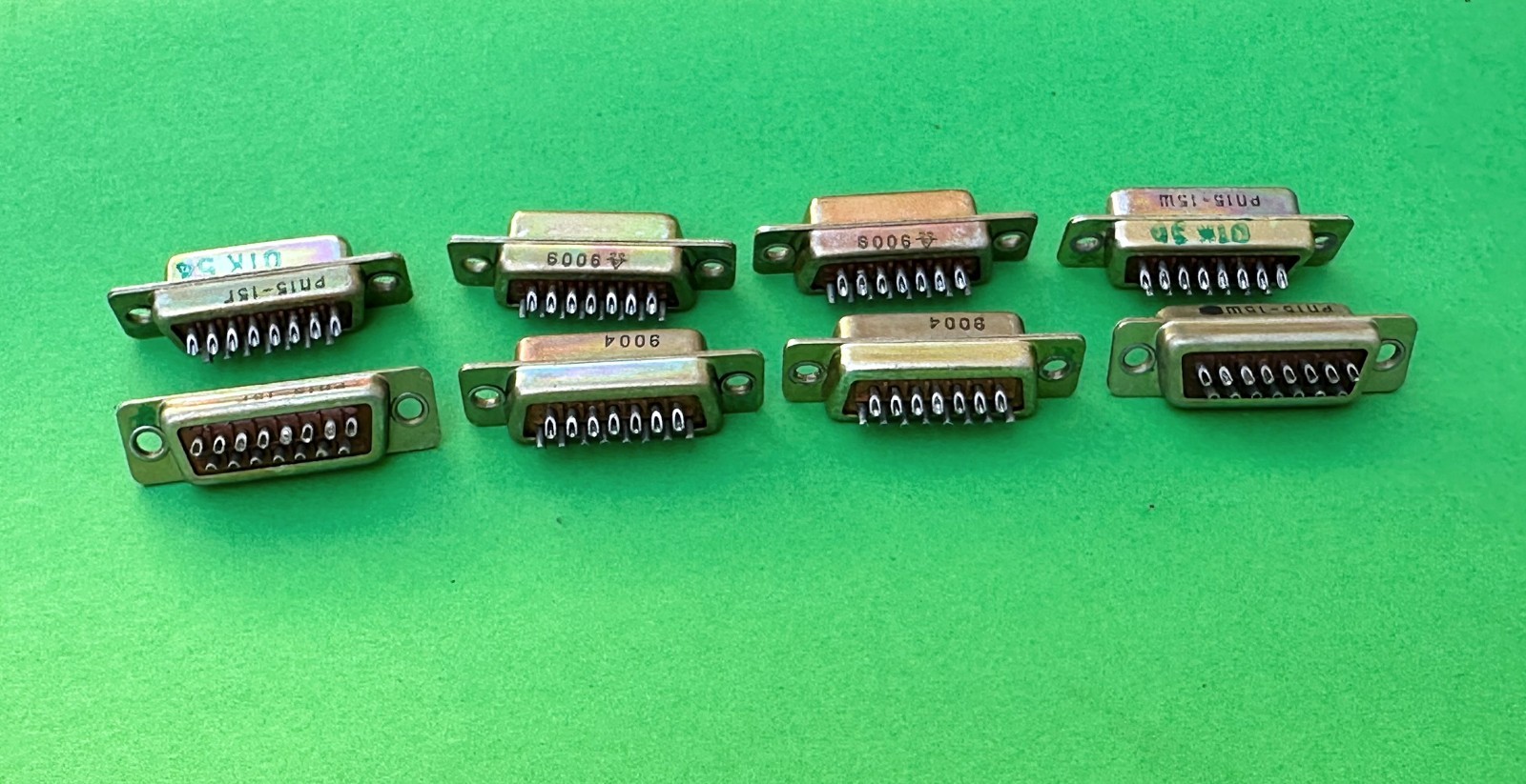 4x SET RP15-15G + RP15-15sH 15 Pin Connector Male+Female Soviet Military Silver