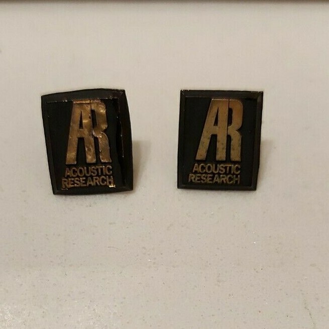 AR Acoustic Research Badge Logo from Model 58B 8B AR 8B – 2 pieces