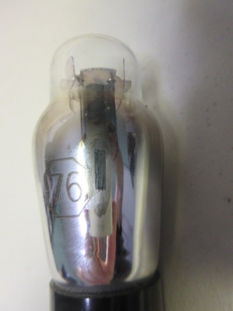 Set of 2 76 Vacuum Tube NOS, continuity tested; one by Raytheon, one by Wards