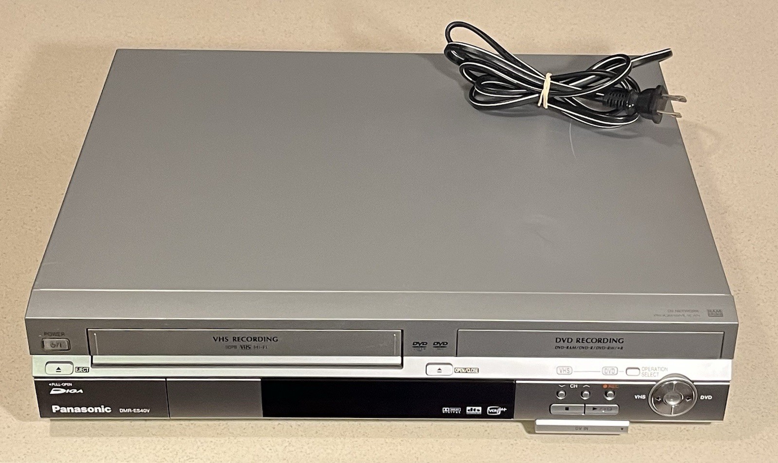 Panasonic DMR-ES40V Combo DVD/VHS VCR Combo Player Recorder | No Remote | Tested