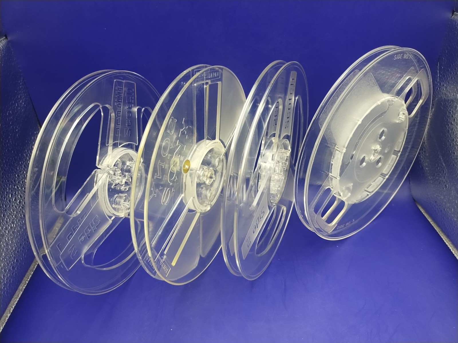 Lot Of Four (4) PLASTIC EMPTY TAKE-UP REELS 7 INCH Scotch Sony Unbranded👍 Nice