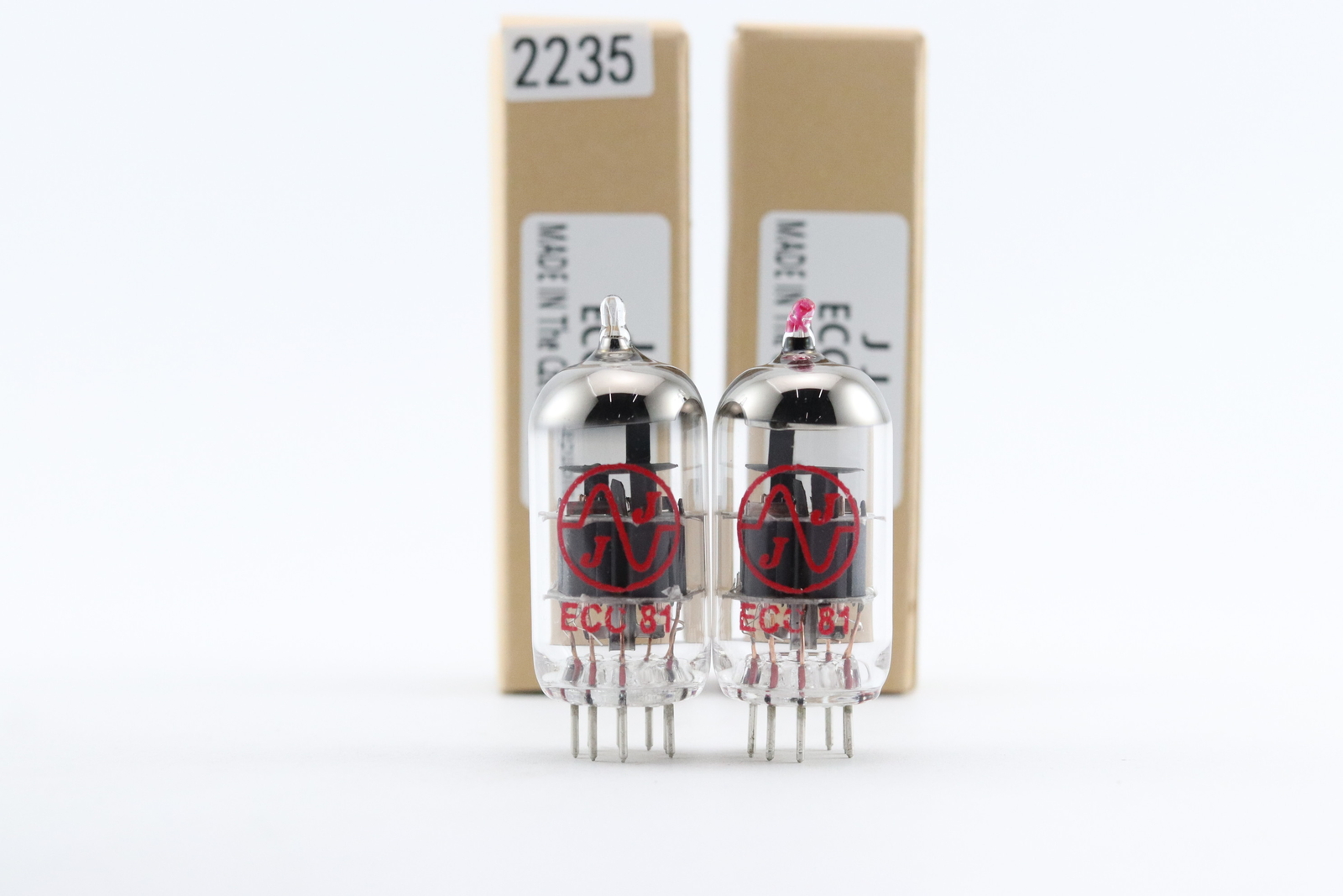 A pairs ECC81 12AT7 6201 TUBES Czech Republic JJ Ring Getter Copper Pillar