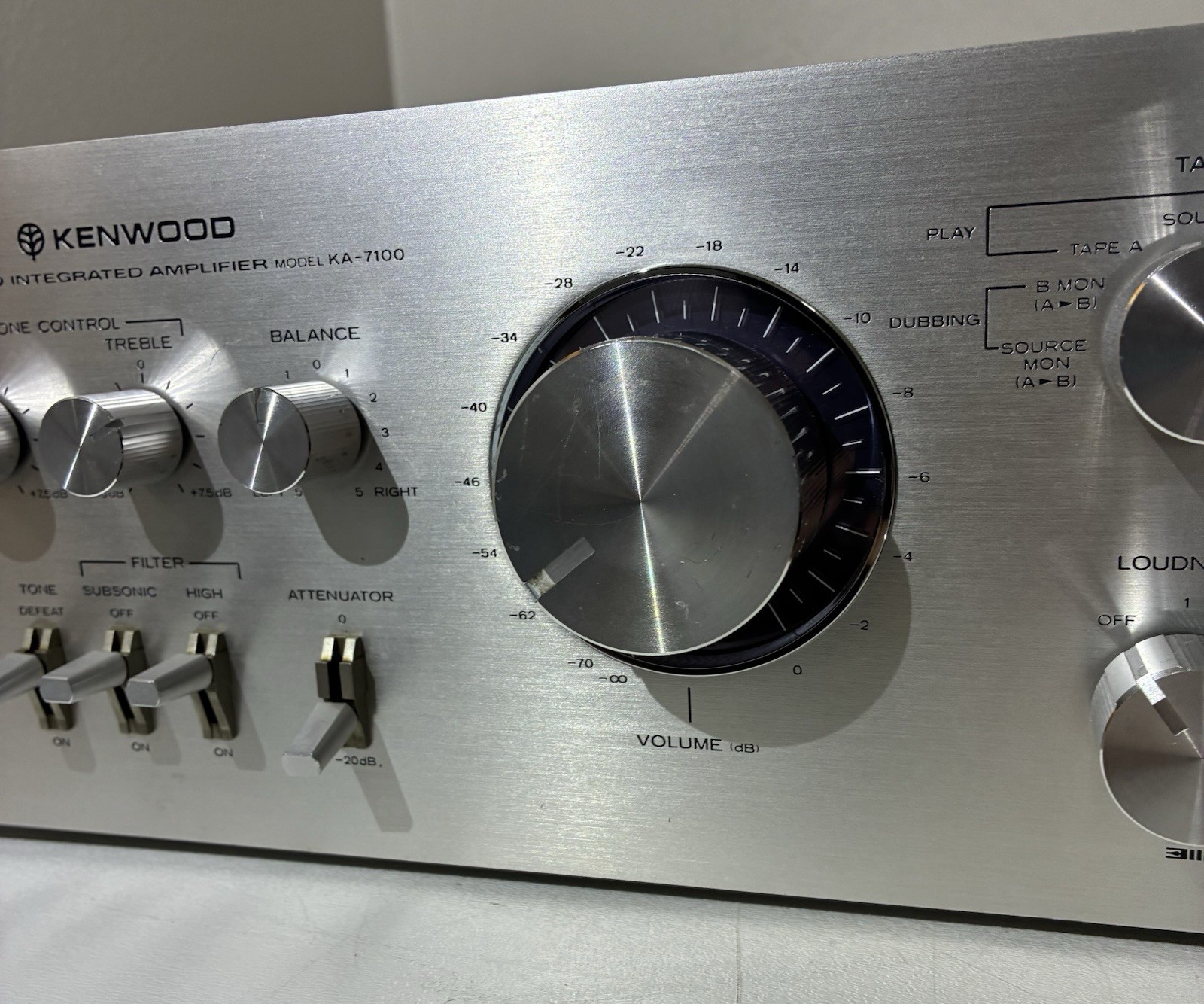 Kenwood KA-7100 DC Integrated Stereo Amplifier Sound System Tested Works Great
