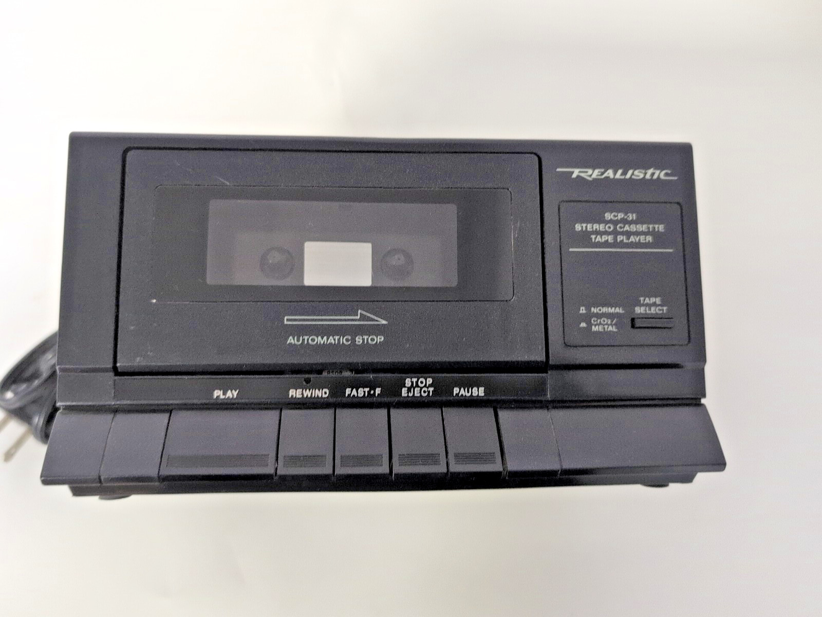 VINTAGE REALISTIC SCP-31 – 14-647A STEREO CASSETTE TAPE PLAYER AC 120V 60Hz 8W