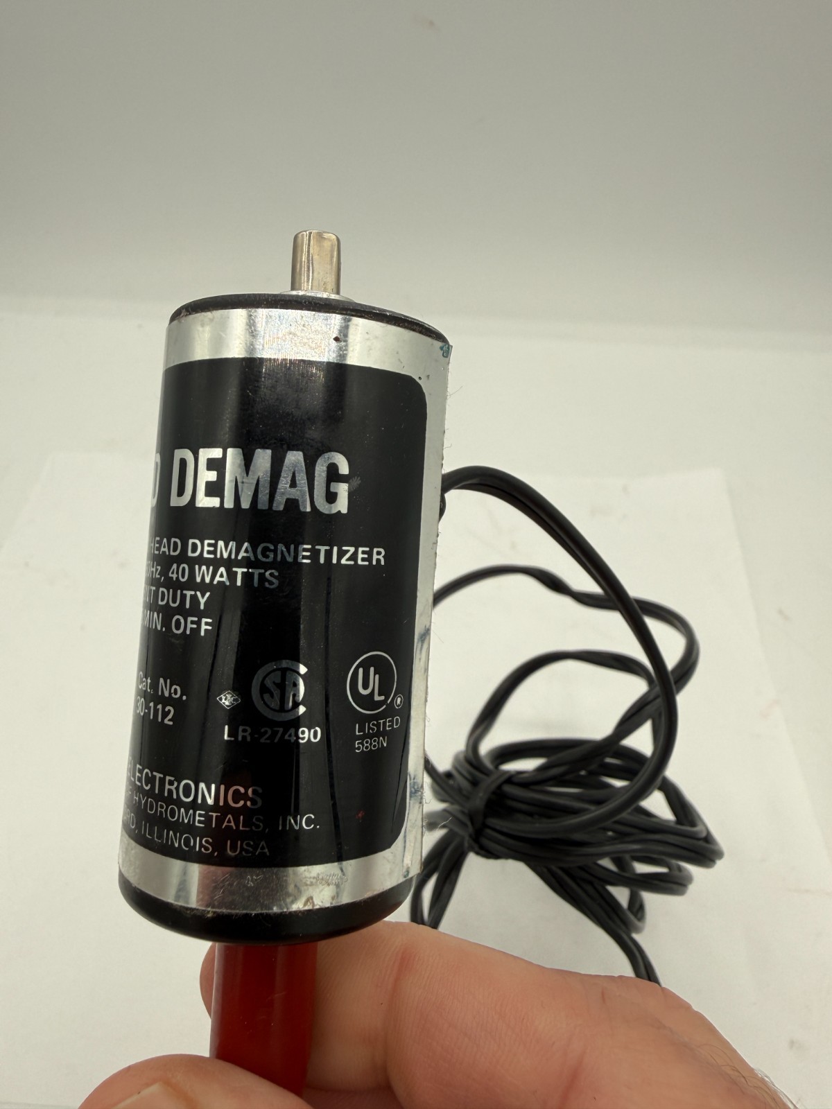 Vintage GC Electronics Audiotex HEAD DEMAG Recording Head Demagnetizer 30-112