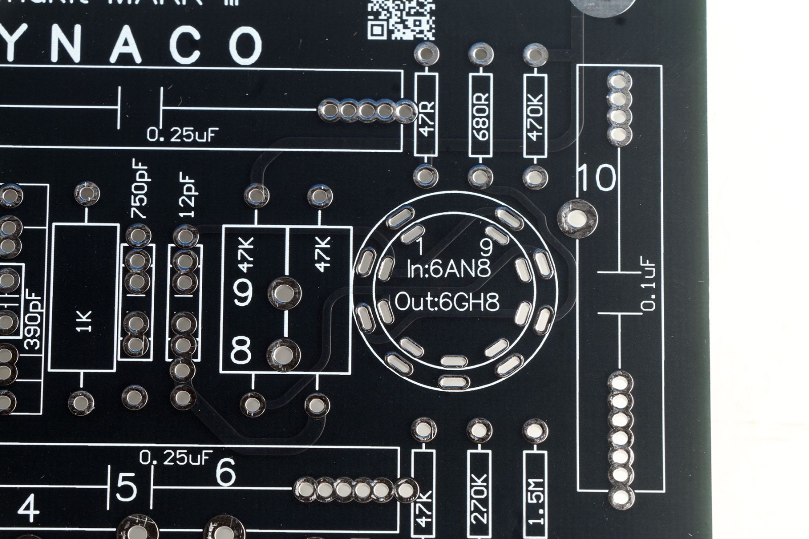 Pair 2pcs Dynaco Mark III mk3 6AN8 driver bare DIY board