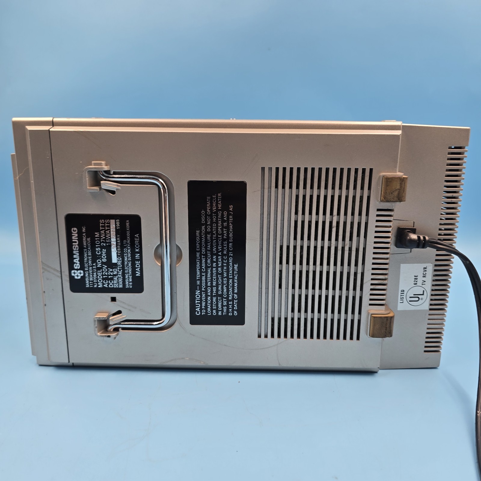 Vintage Portable TV 1985 Samsung C5101M TV Retro Nintendo gaming 5″ Color In Box
