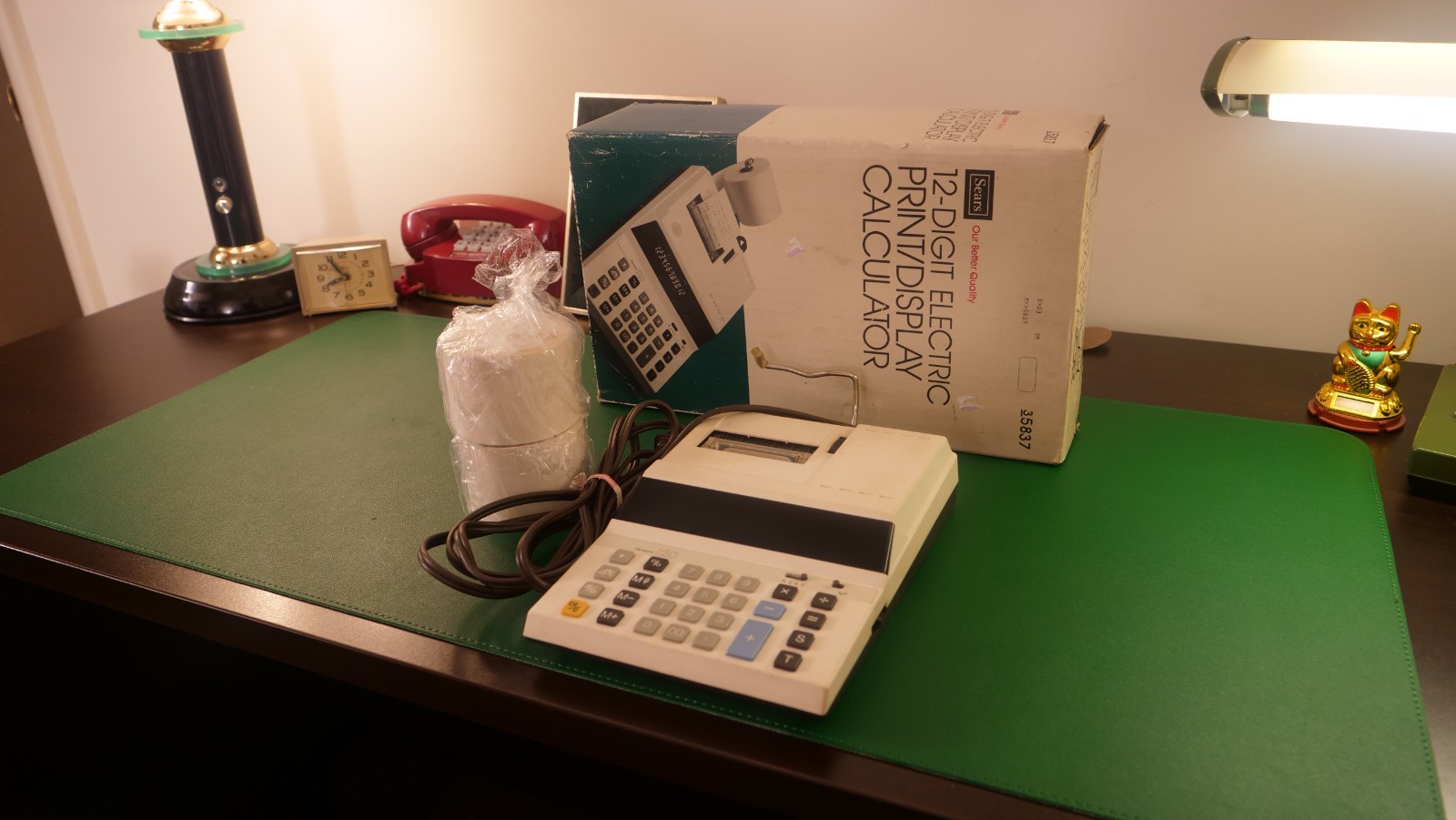 Sears 120 Printing Calculator TESTED 2 ROLLS OF PAPER.