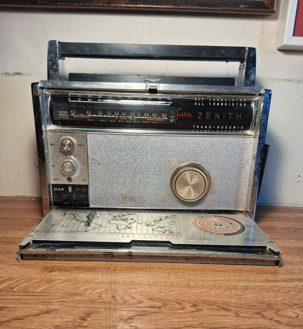 ~Untested Zenith Royal 3000-1 Trans-Oceanic FM-AM Multiband Radio~