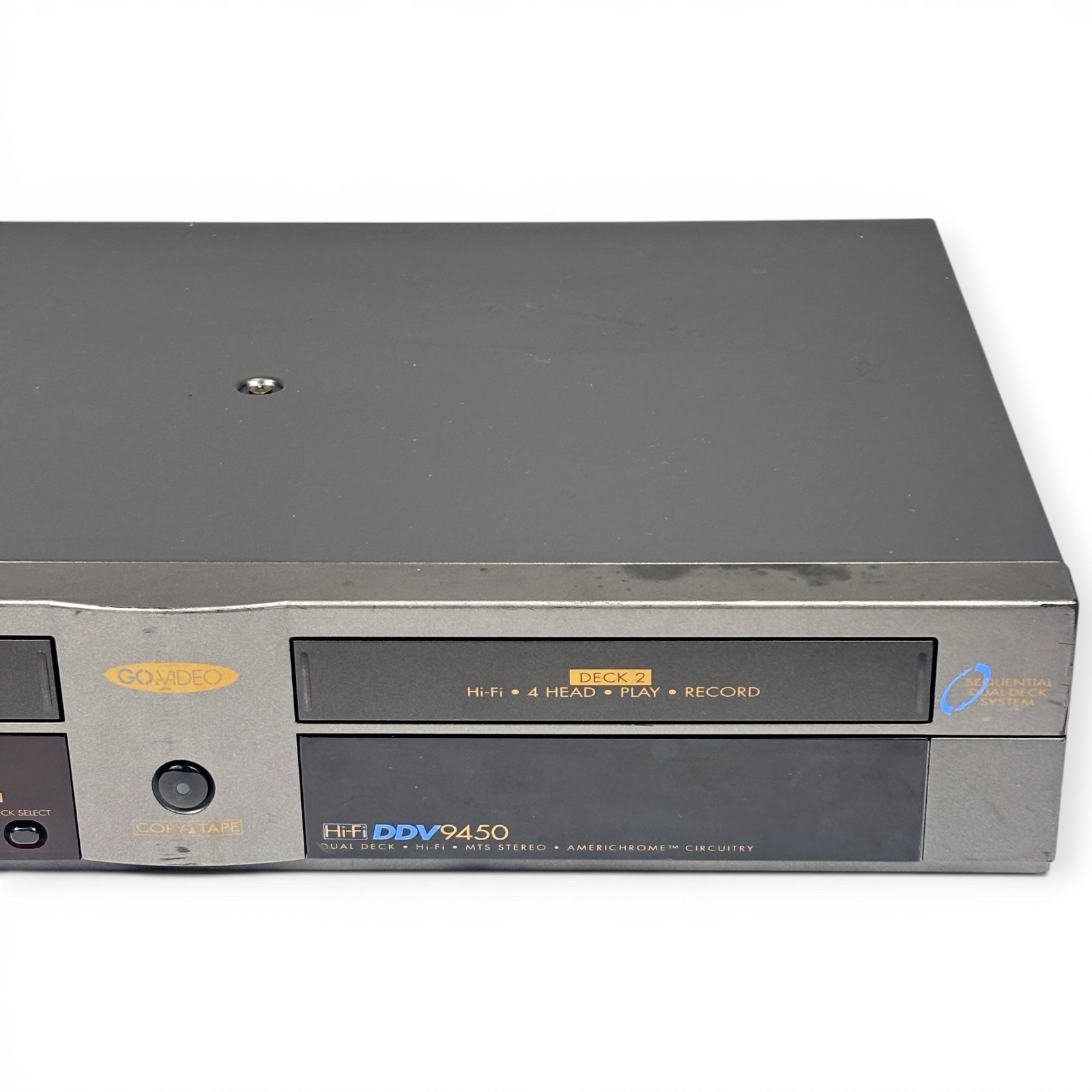 Go-Video DDV9450 Dual-Deck Hi-Fi VHS VCR Recorder | Remote