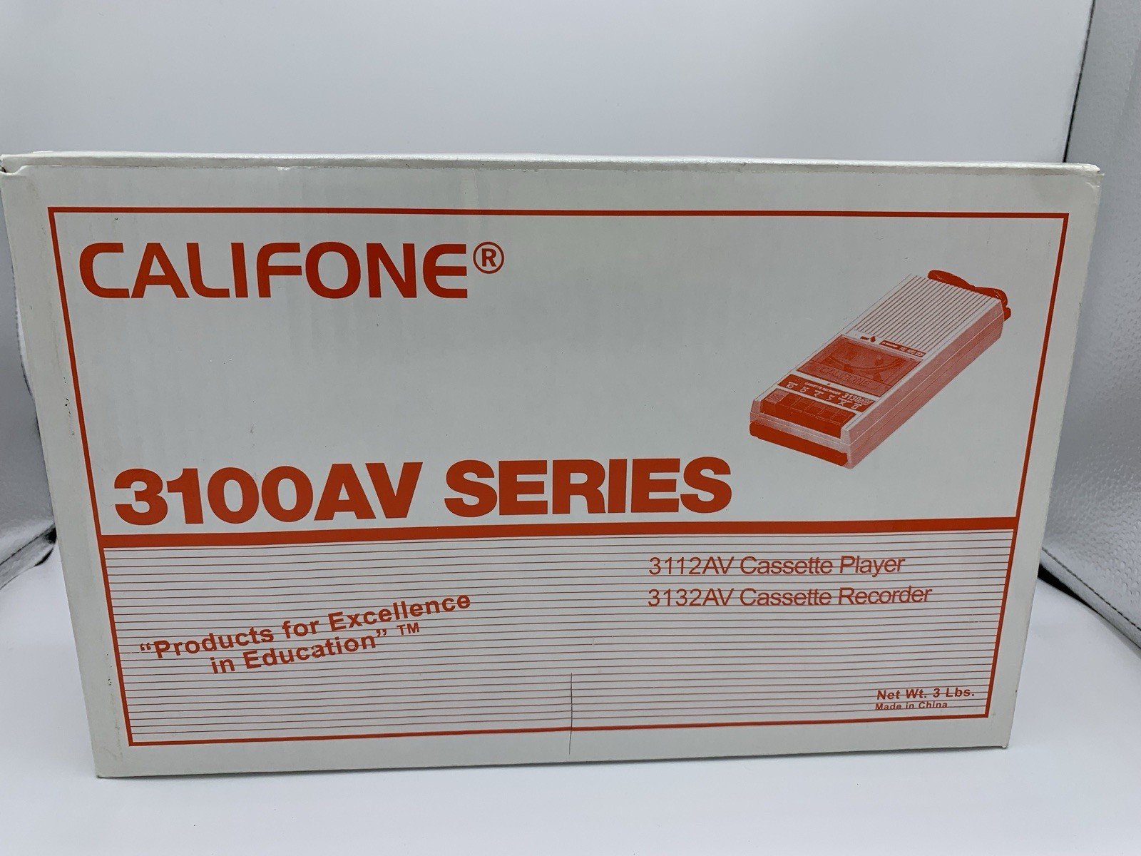 Califone 3132Av Cassette Player & Recorder With Built In Mic NEW Original. Pkg.