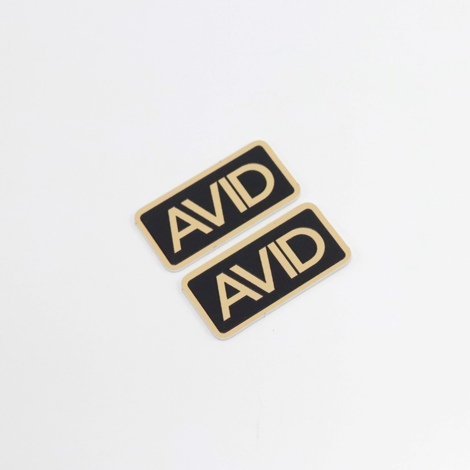 AVID Speaker Logo Badge Emblem Custom Aluminum 38mm(1.49″)X19mm(0.748″)