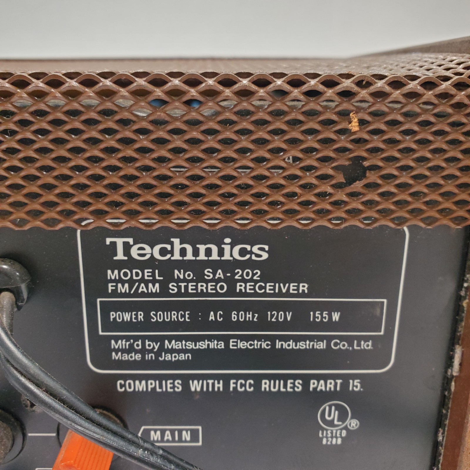 Vintage Technics SA-202 FM/AM Stereo Receiver SA-202 Tested Working