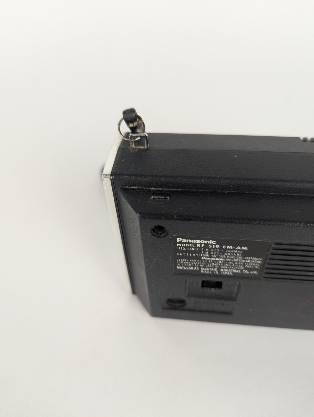 Panasonic RF-519 FM-AM Vintage Portable Radio Black Japan WORKS No Antenna