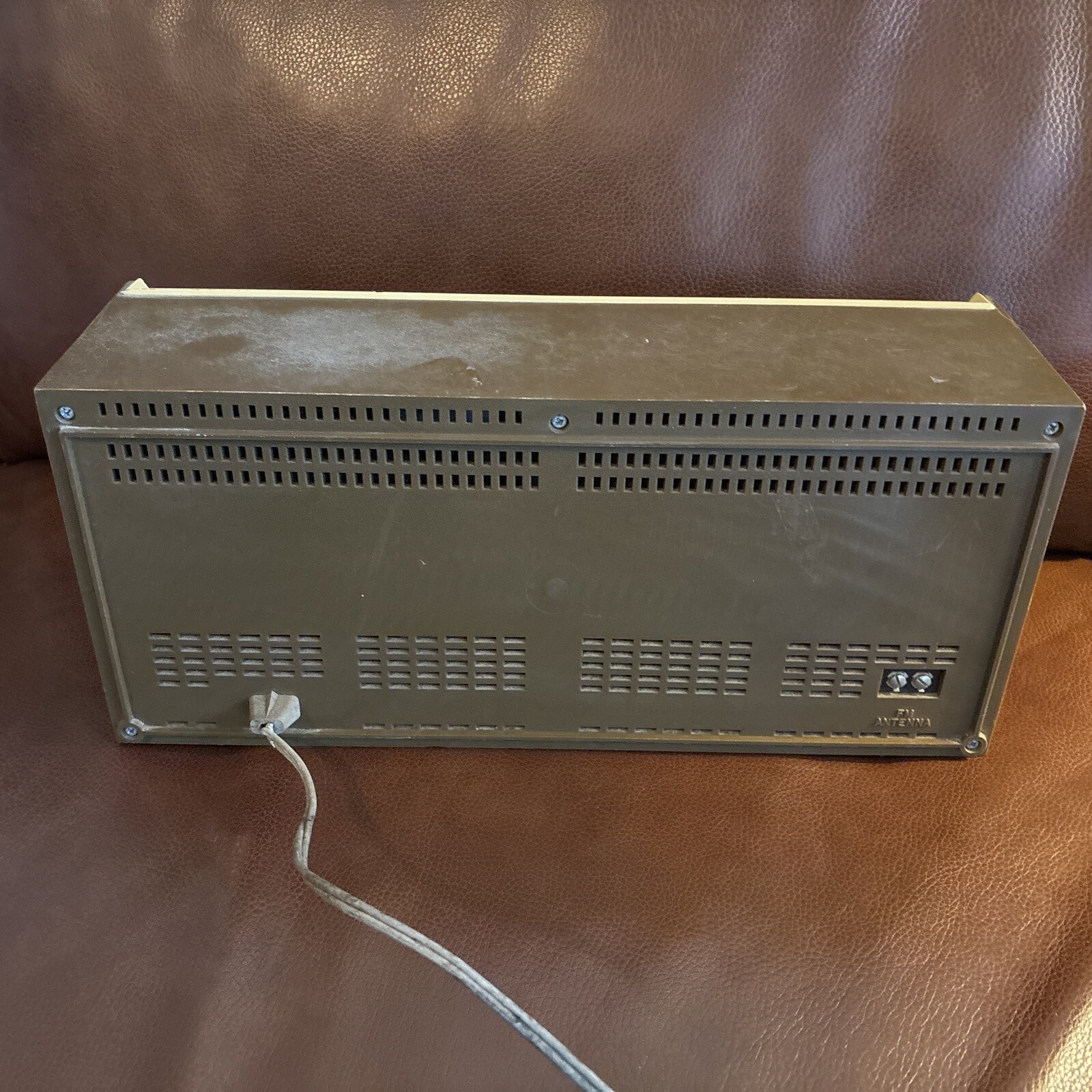 Sears Silvertone AM/FM Radio Tube Type Vintage 1960’s Ivory/Brown WORKS!!