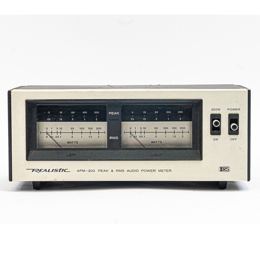 Realistic APM-200 (Model 42-2102) Vintage 1980s Analog Stereo Power Meter